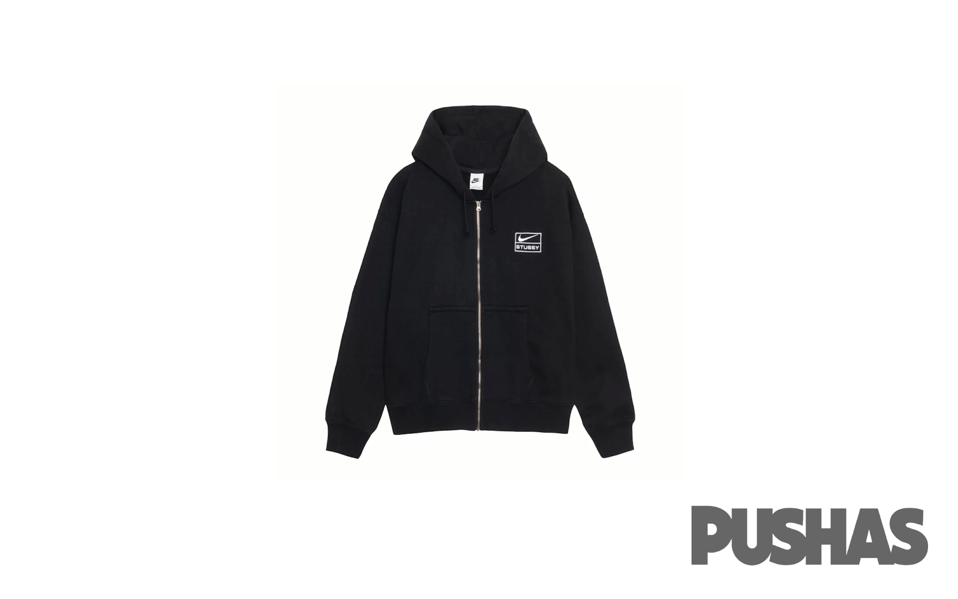 Nike x Stussy Fleece Zip Hoodie Black (2023)