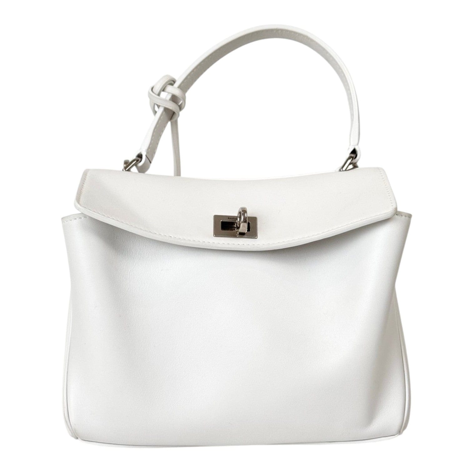 Balenciaga Mini White Rodeo in Smooth Calfskin Bag