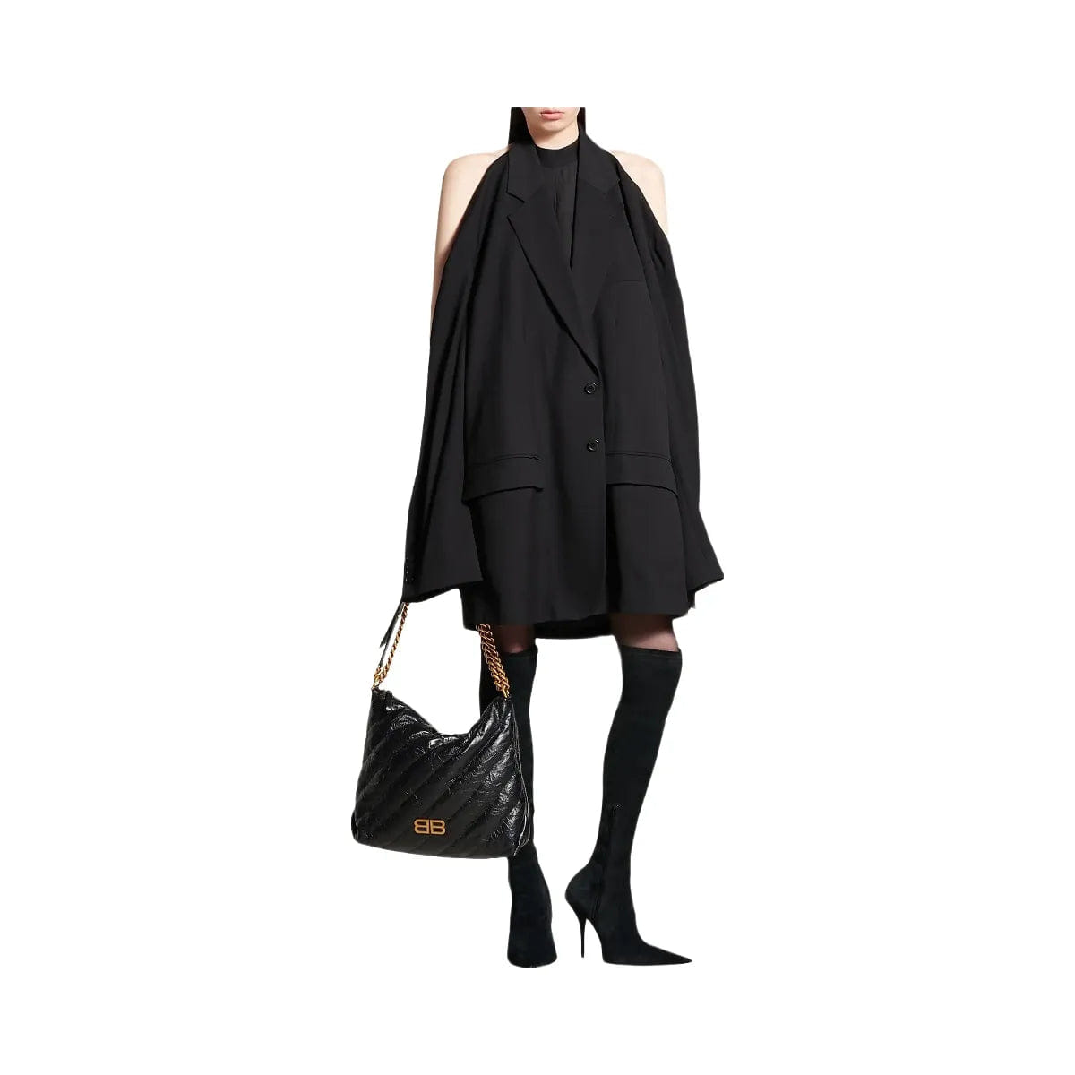 Balenciaga Crush Medium Quilted Hobo Bag