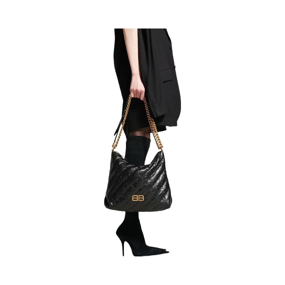 Balenciaga Crush Medium Quilted Hobo Bag