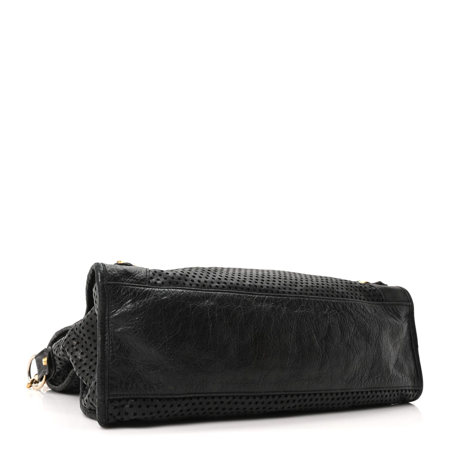Balenciaga Agneau Laser Cut Cross Classic Gold Hardware City Black
