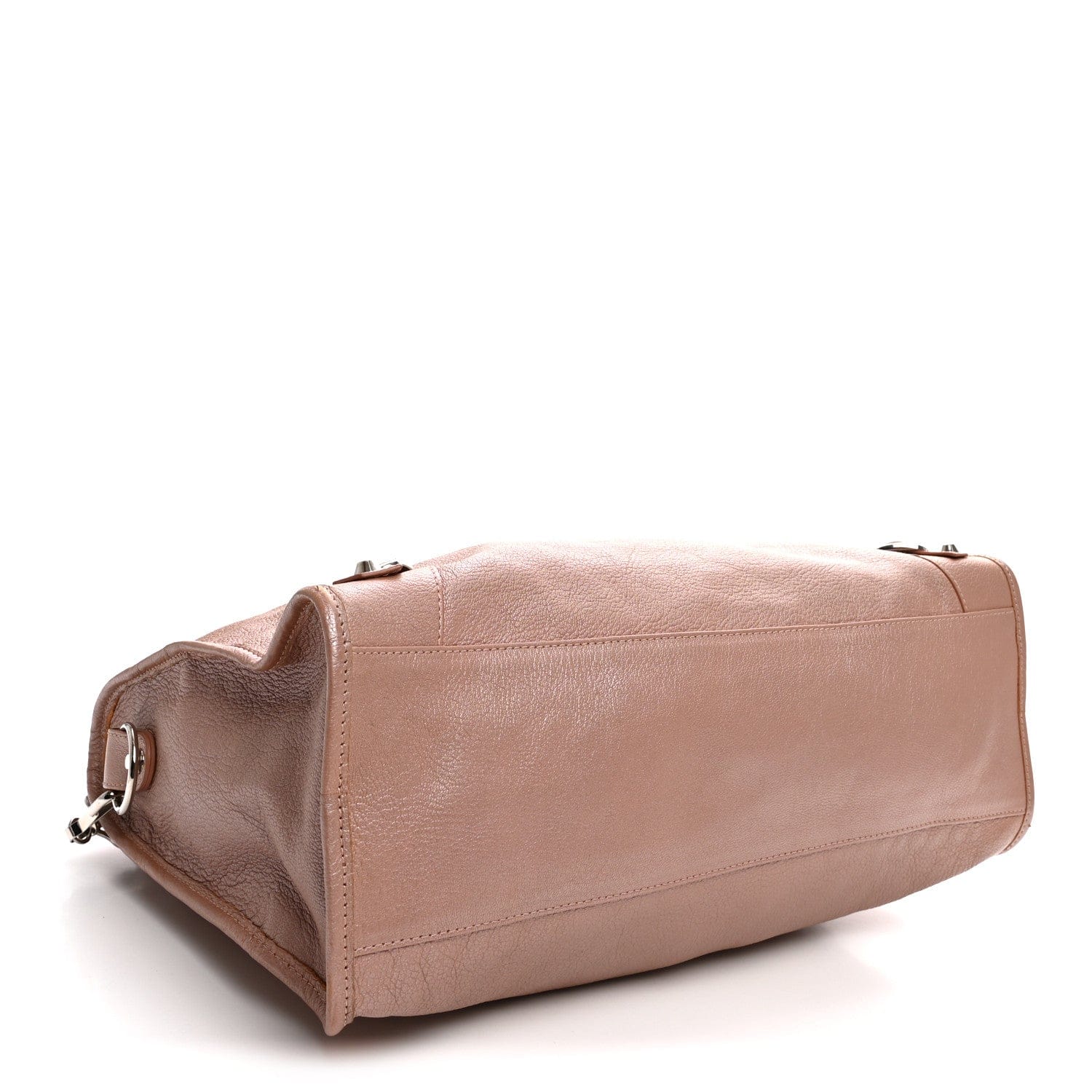 Balenciaga Pearlescent Goatskin Classic Palladium Hardware City Rose Rose Light