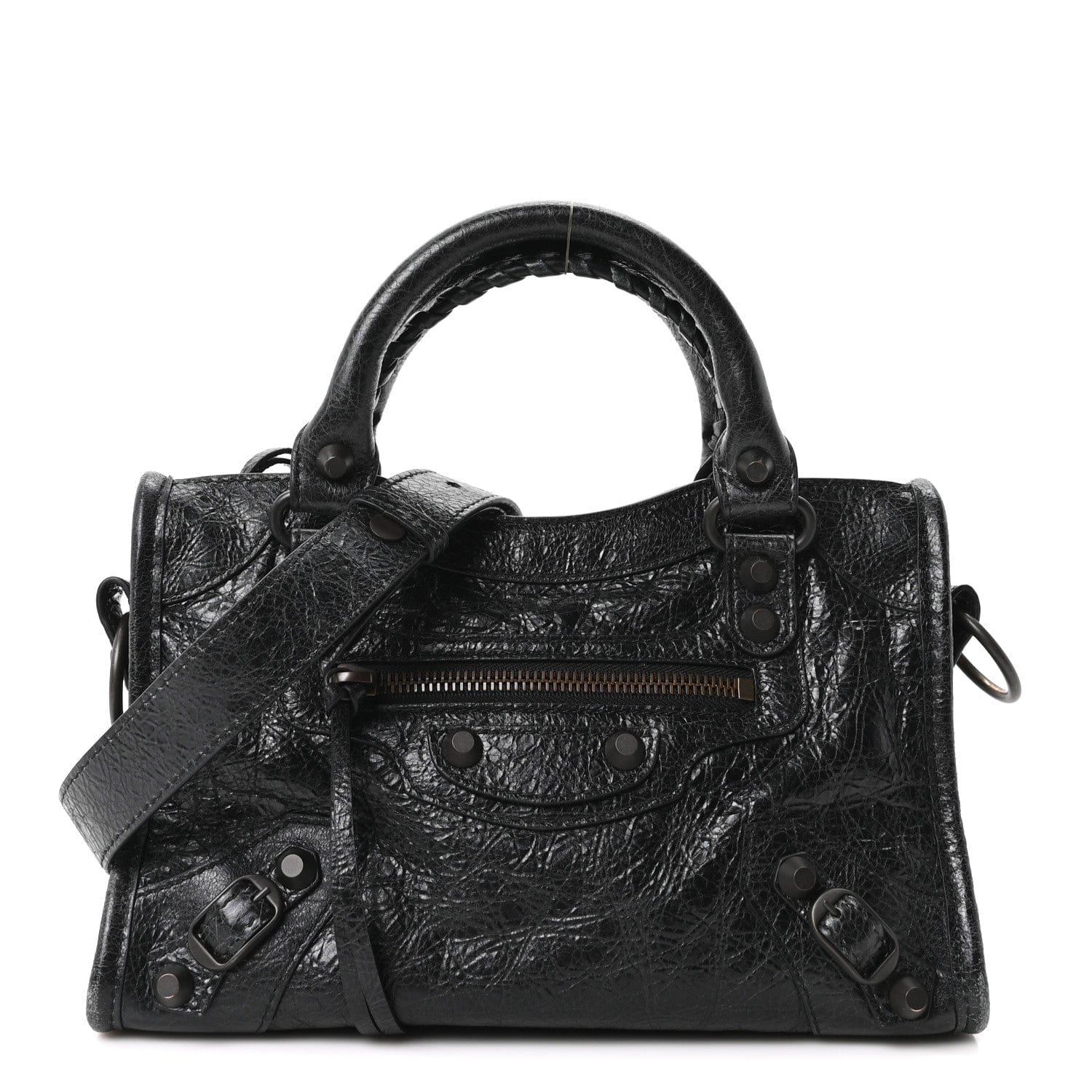 Balenciaga Agneau Arena Classic Hardware Le City Mini Black