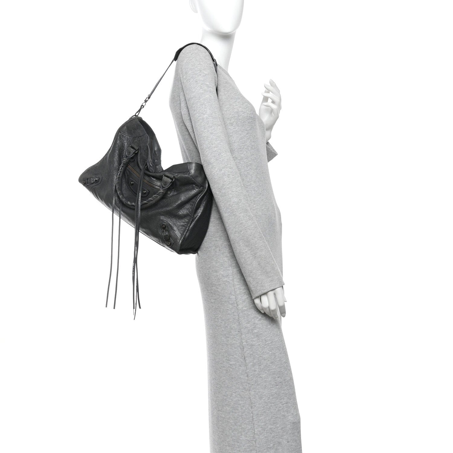 Balenciaga Agneau Classic Hardware City Anthracite