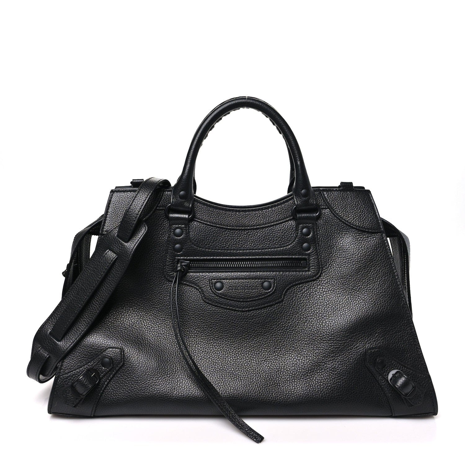 Balenciaga Grained Calfskin Neo Classic Black Hardware S City Black