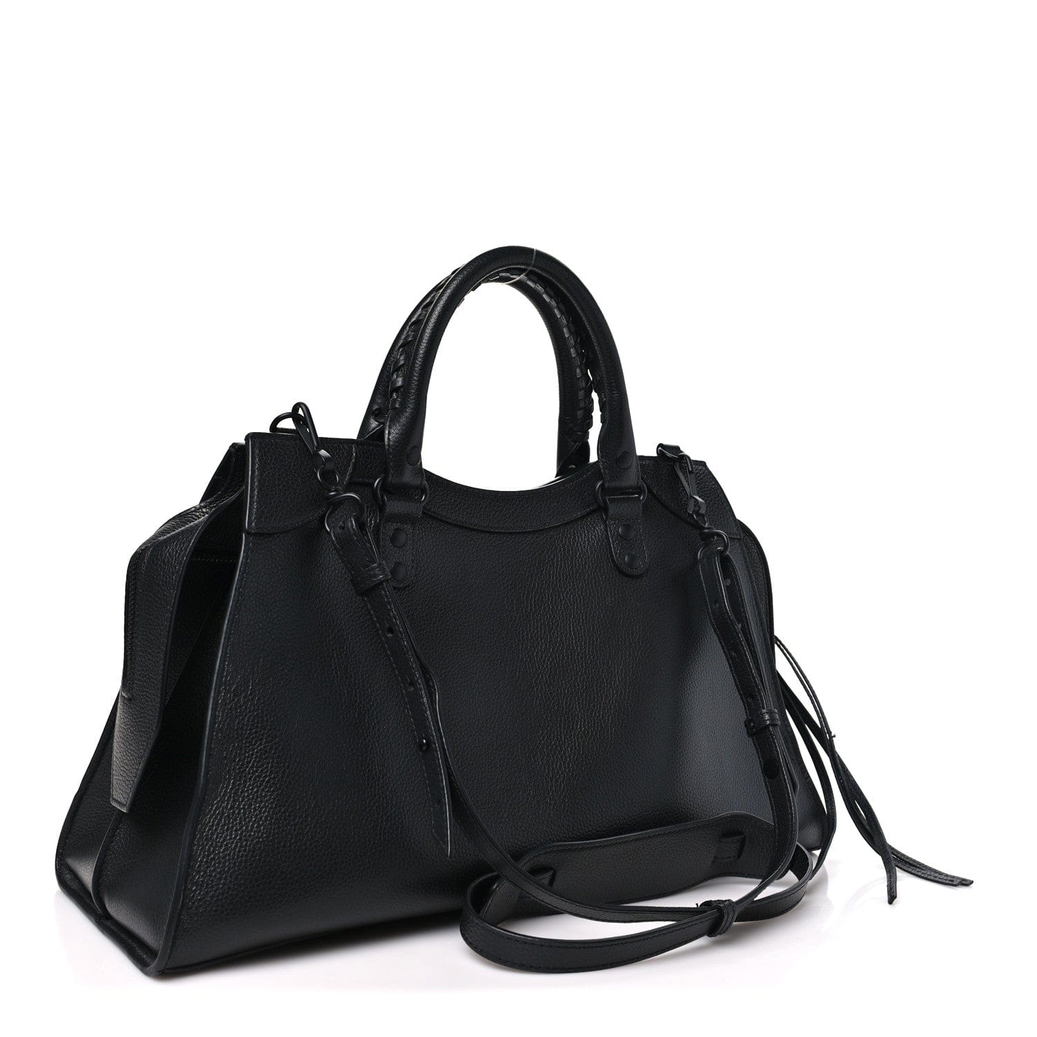 Balenciaga Grained Calfskin Neo Classic Black Hardware S City Black