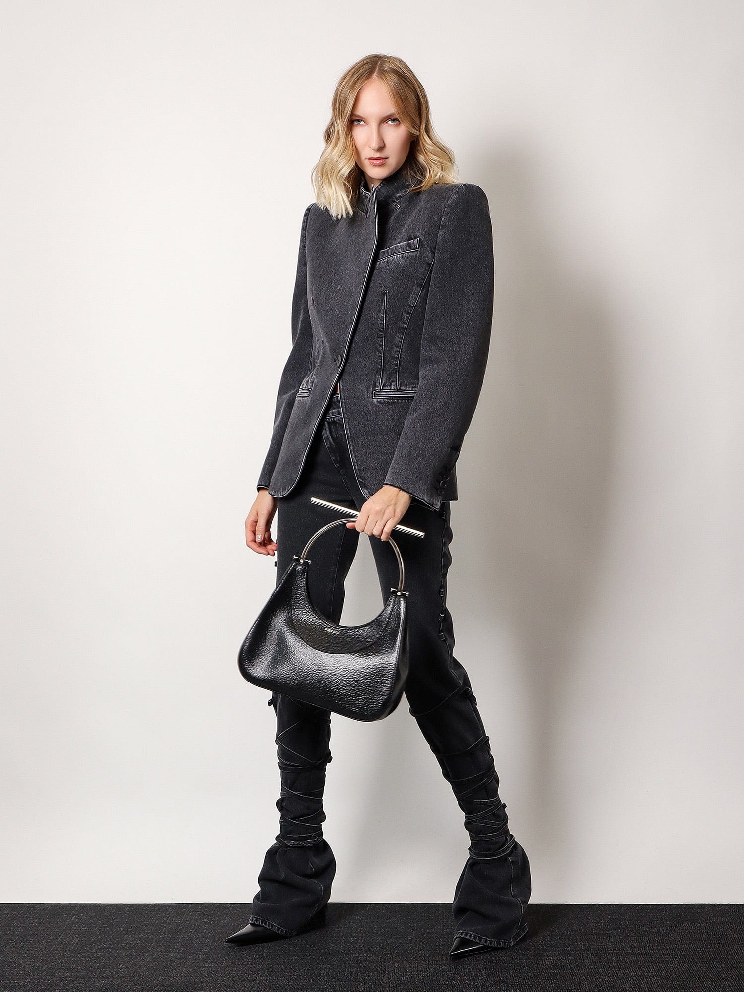 Alexander McQueen Leather handbag with frontal logo