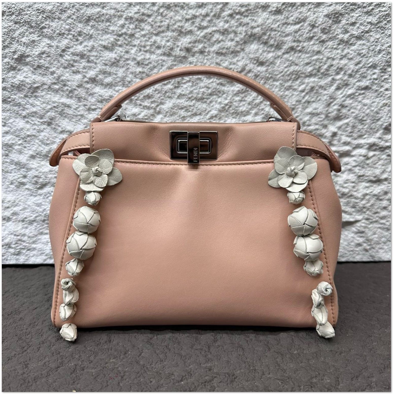 Fendi Leather Peekaboo with Flower Accents C19496802060