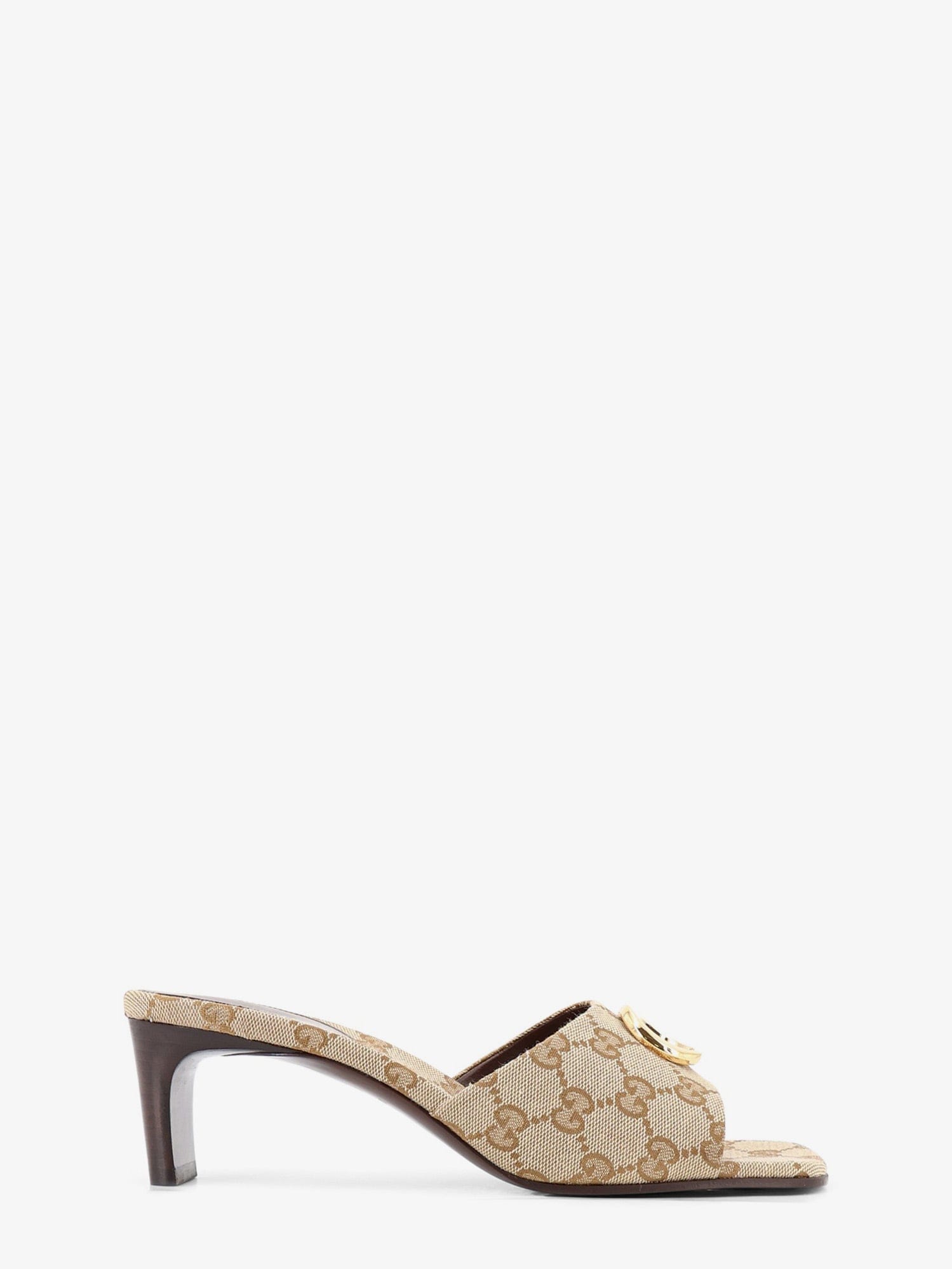Gucci GG fabric sandals with logo on the front