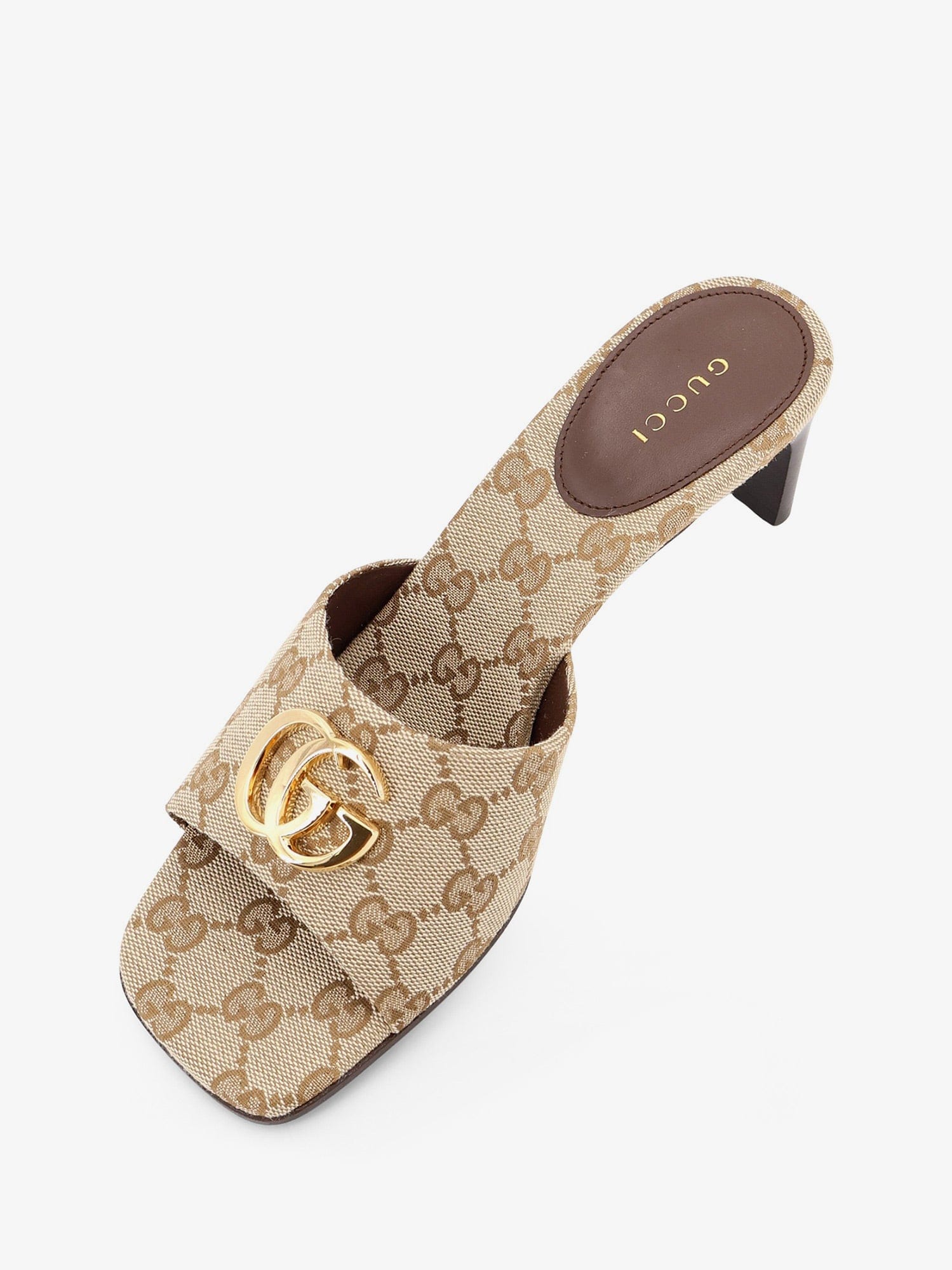 Gucci GG fabric sandals with logo on the front