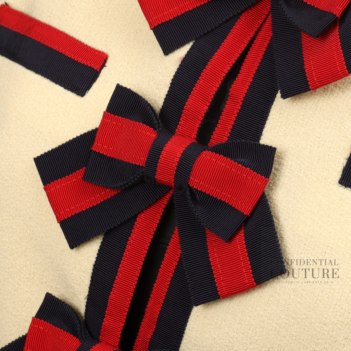 Gucci Wool Jacket with Web Bows | Size 42