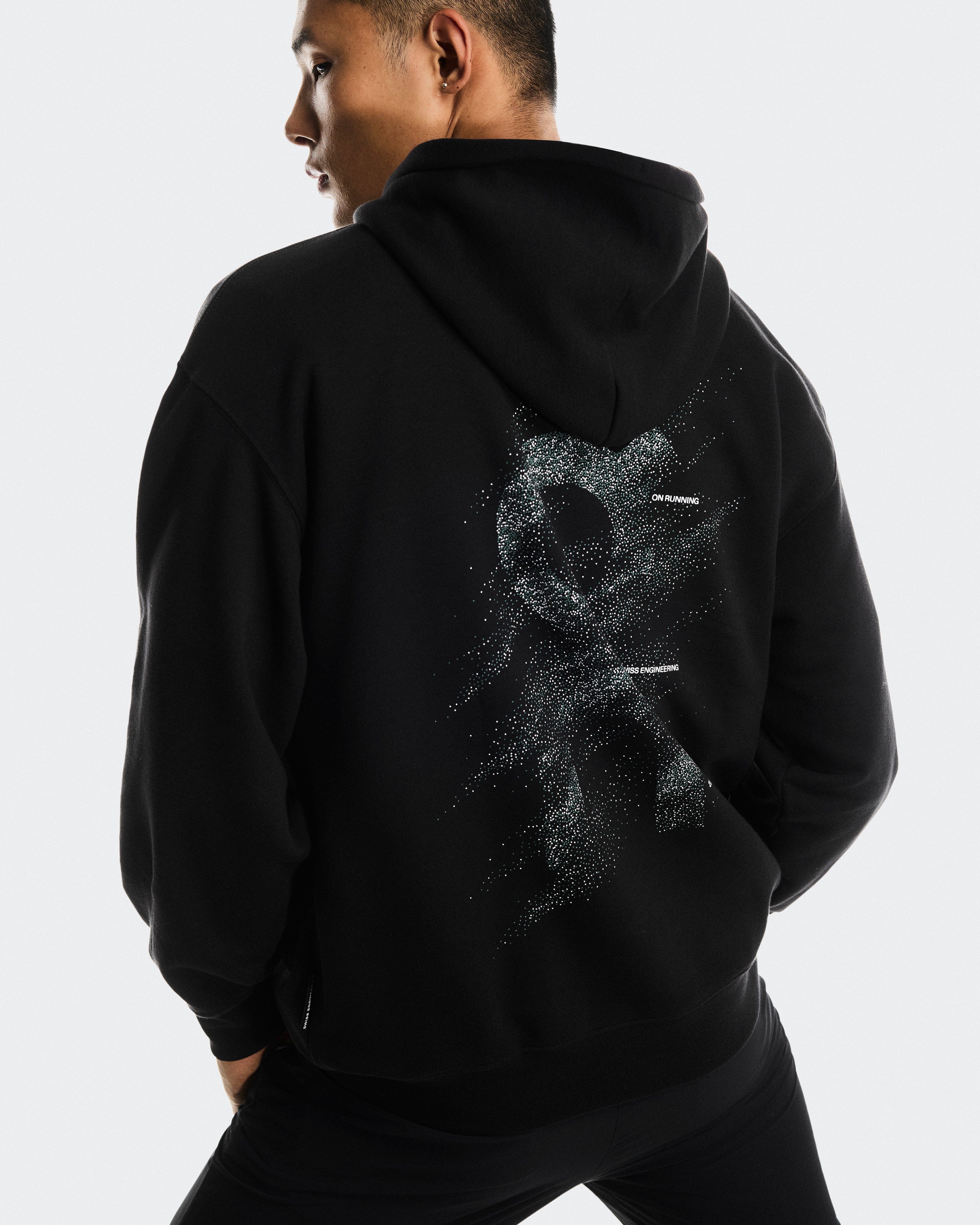 On Running On Club Hoodie Graphic Black | Olive