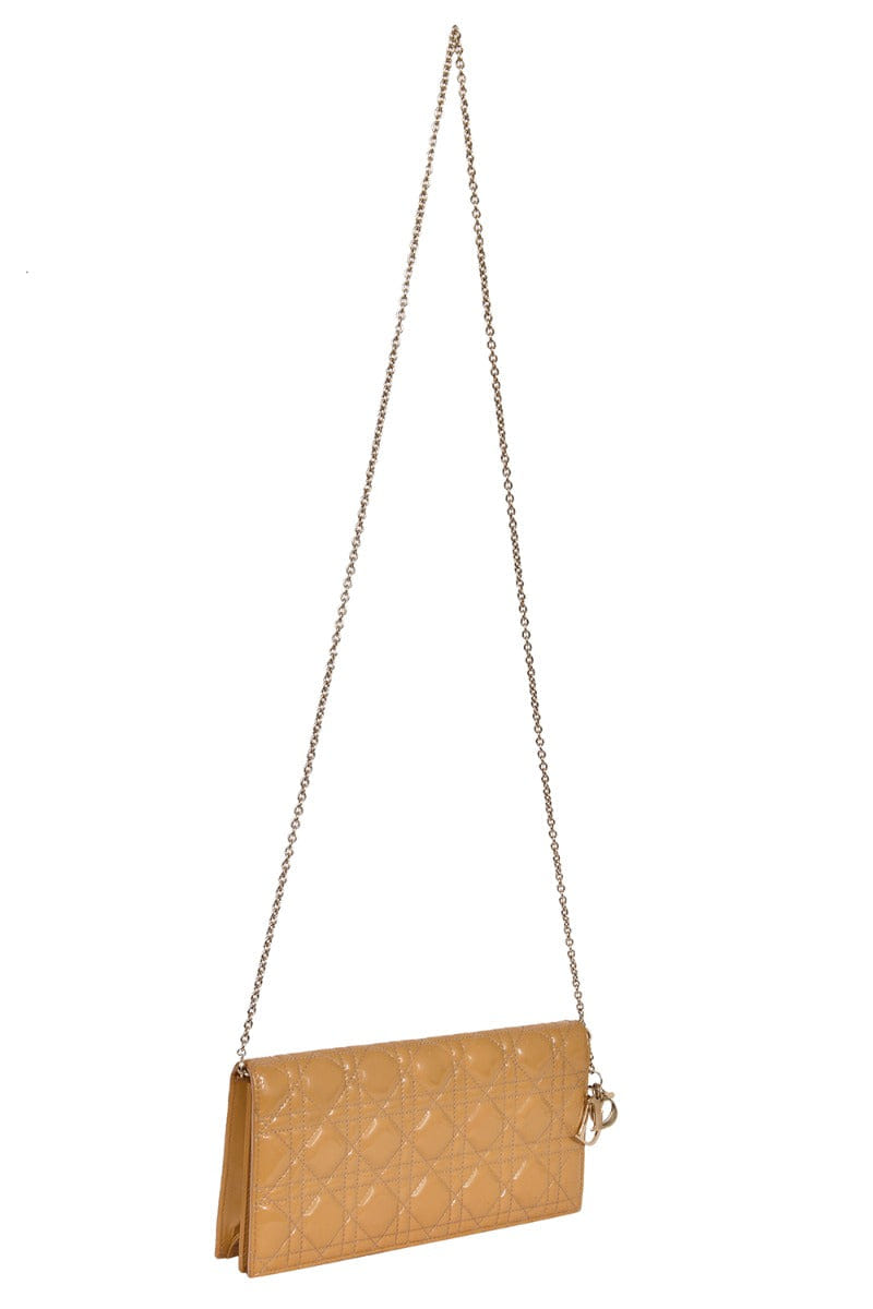 Christian Dior Patent Leather Wallet On Chain Bag
