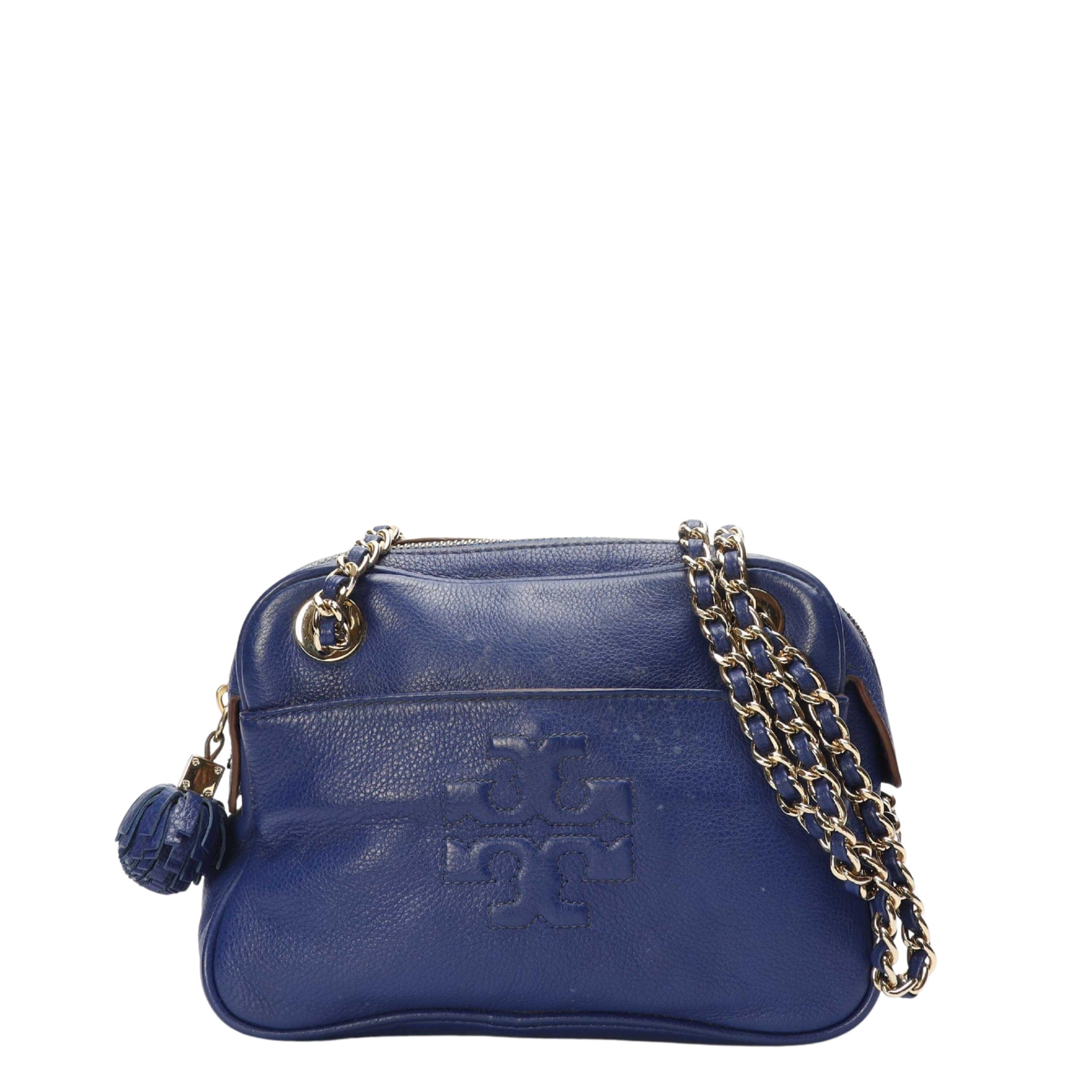 Tory Burch Blue Thea Chain Crossbody Bag