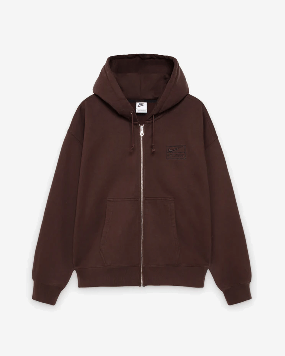 NIKE x STUSSY FW25 DARK CINDER ZIP UP HOODIE
