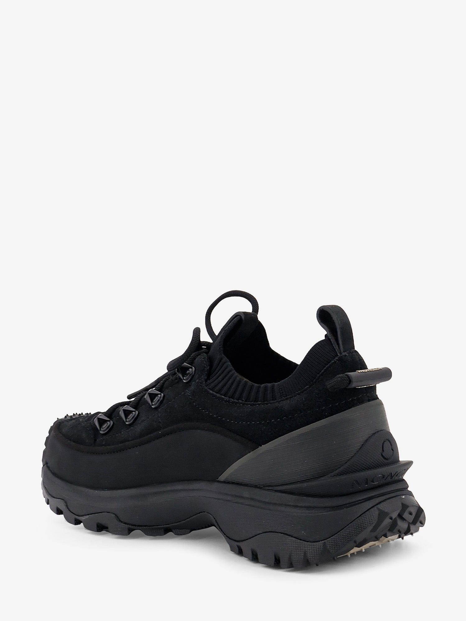 Moncler Trailgrip Lite3 nubuck and suede sneakers with side lettering logo