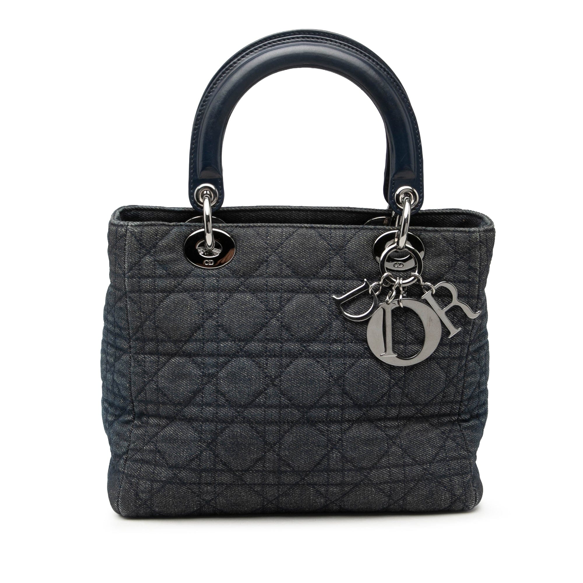 Dior Medium Denim Cannage Lady Dior