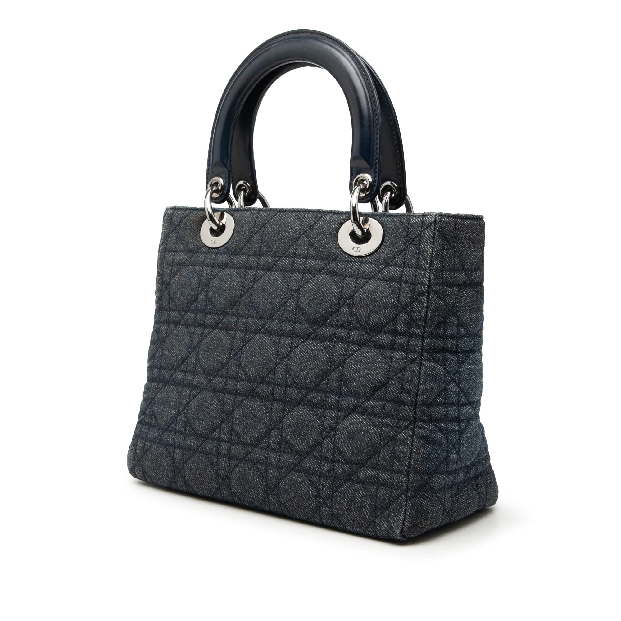 Dior Medium Denim Cannage Lady Dior