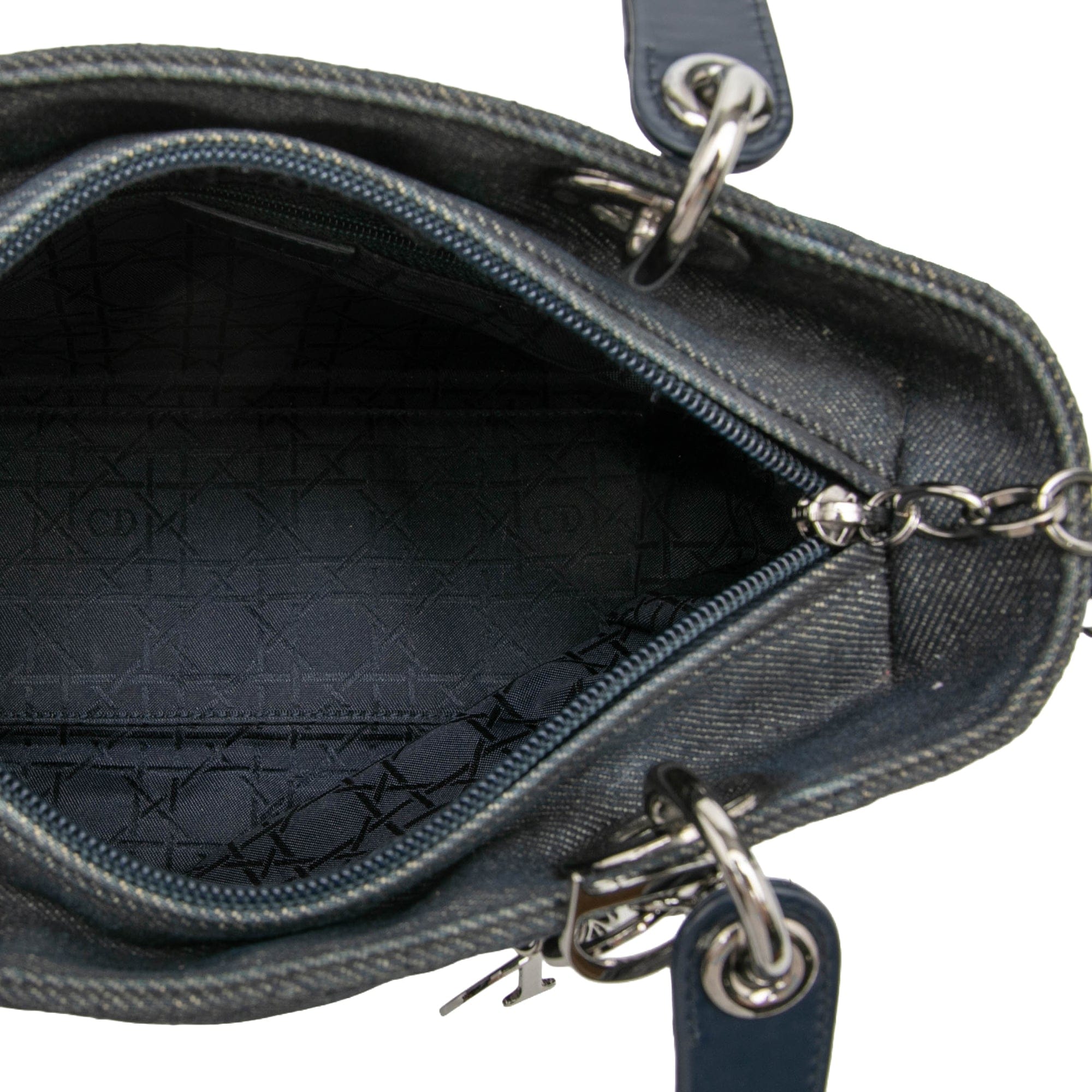 Dior Medium Denim Cannage Lady Dior