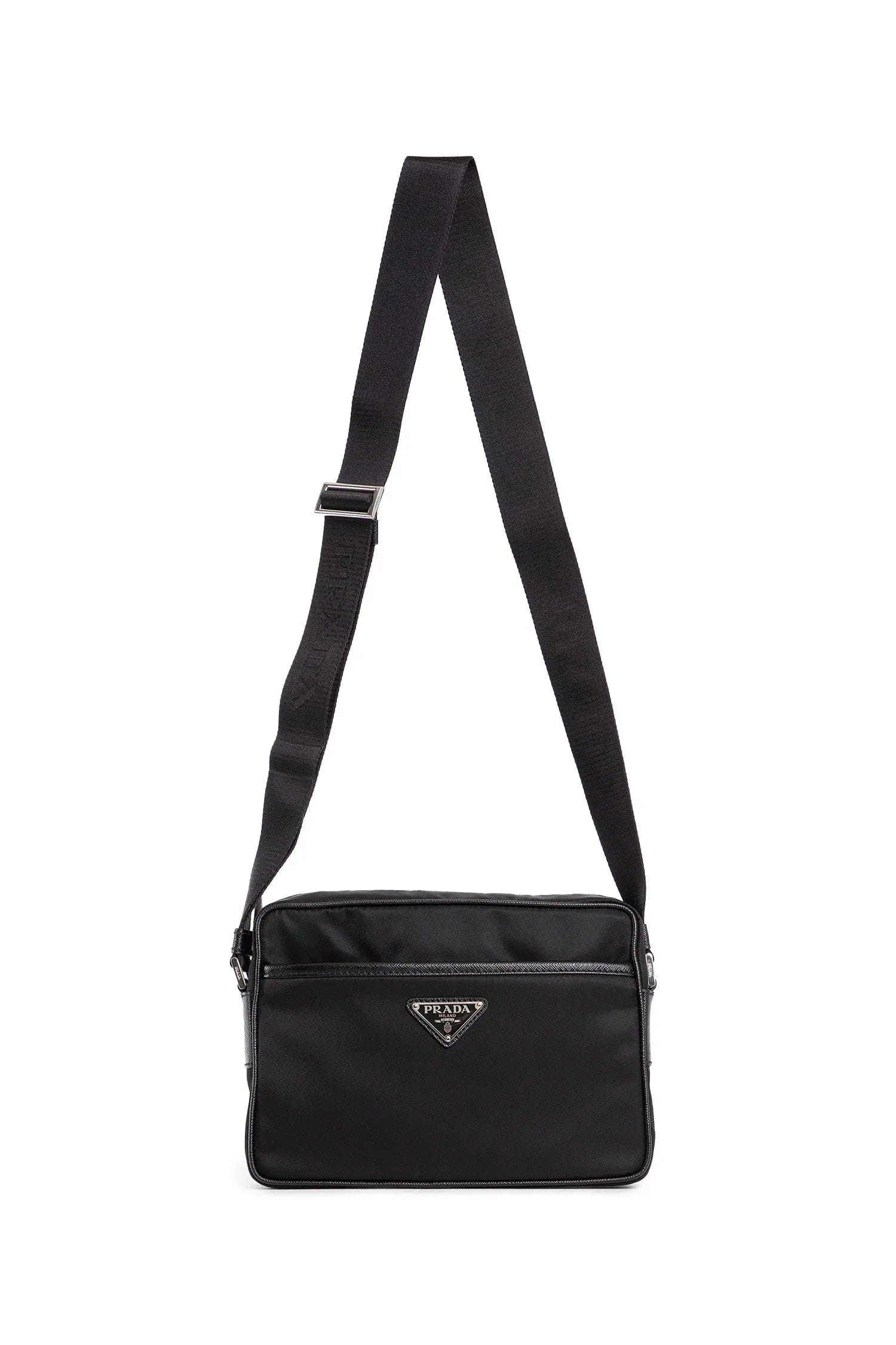 Prada Nylon And Saffiano Leather Shoulder Bag