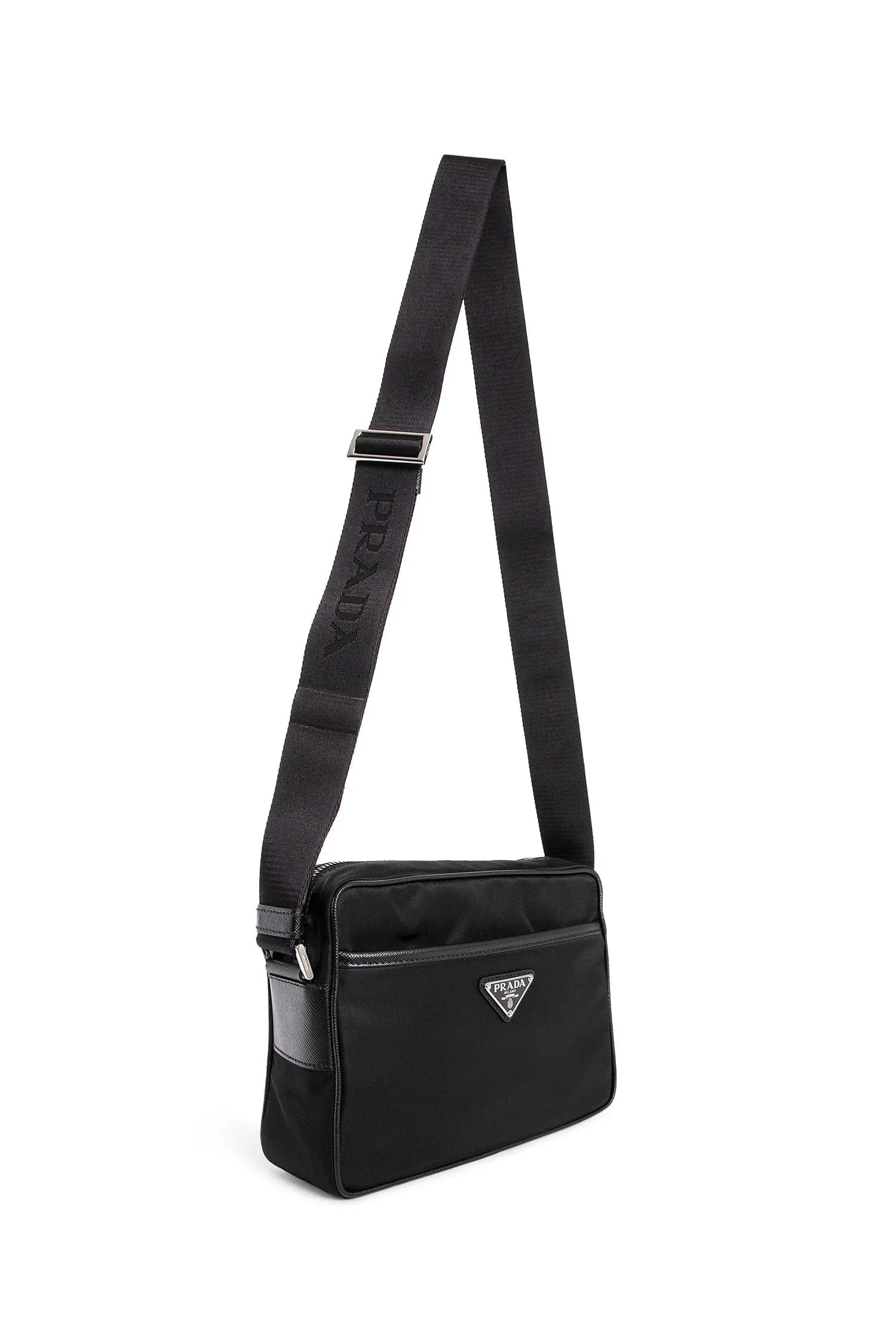 Prada Nylon And Saffiano Leather Shoulder Bag