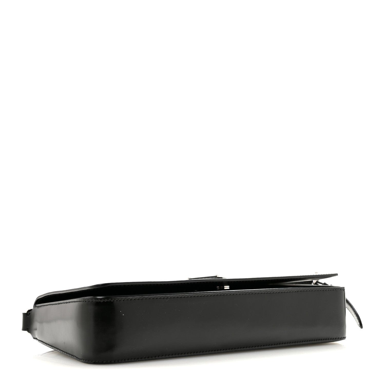 Prada Spazzolato Femme Flap Shoulder Bag Black