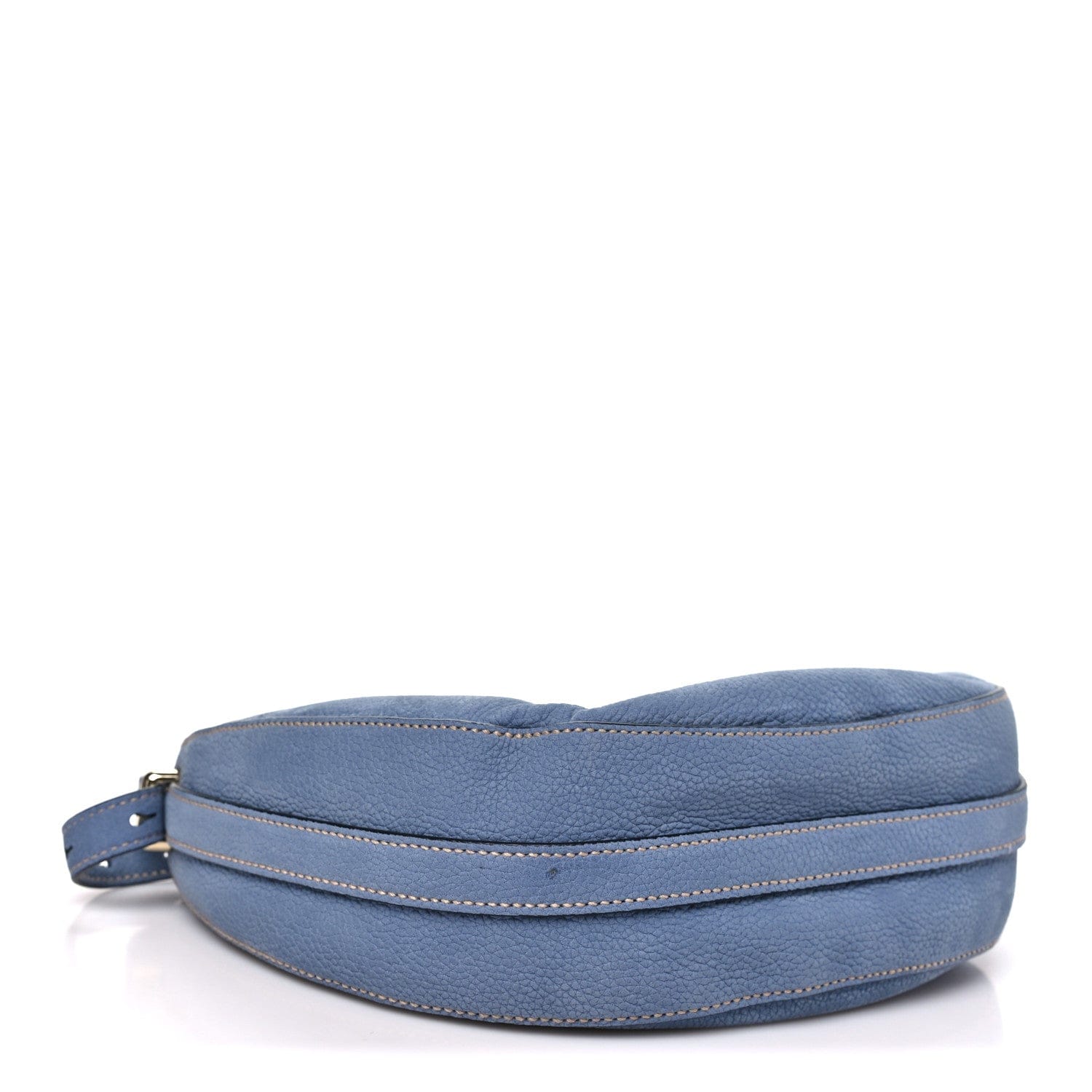 Prada Nubuck Small Arque Shoulder Bag Aviation Blue
