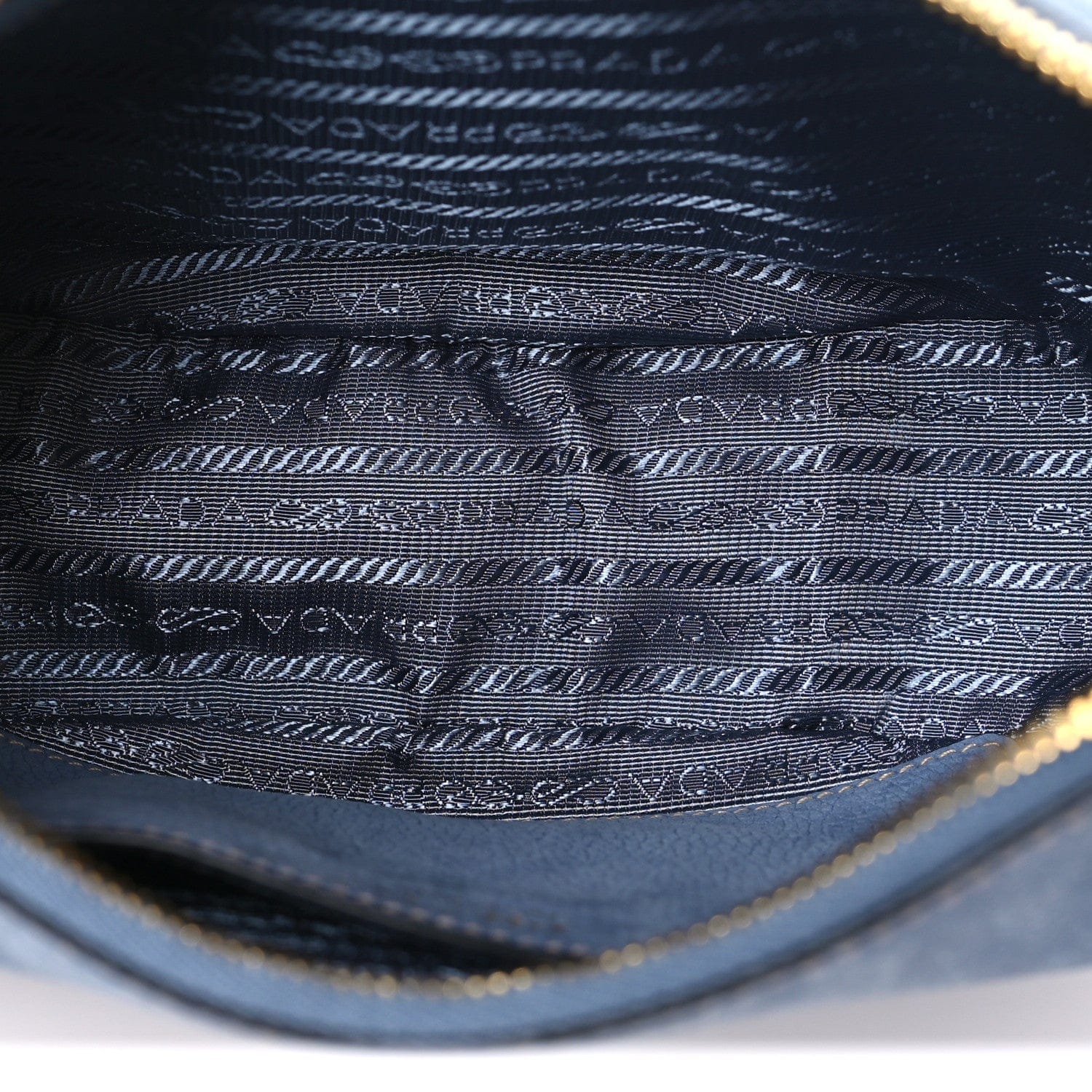 Prada Nubuck Small Arque Shoulder Bag Aviation Blue