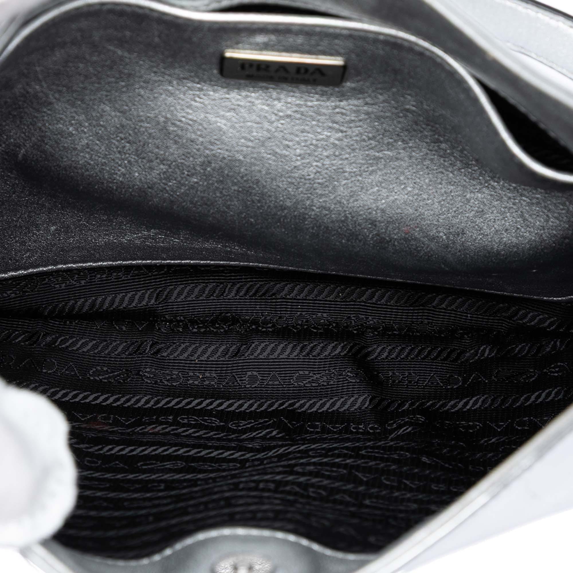Prada Spazzolato Leather Cleo Shoulder Bag