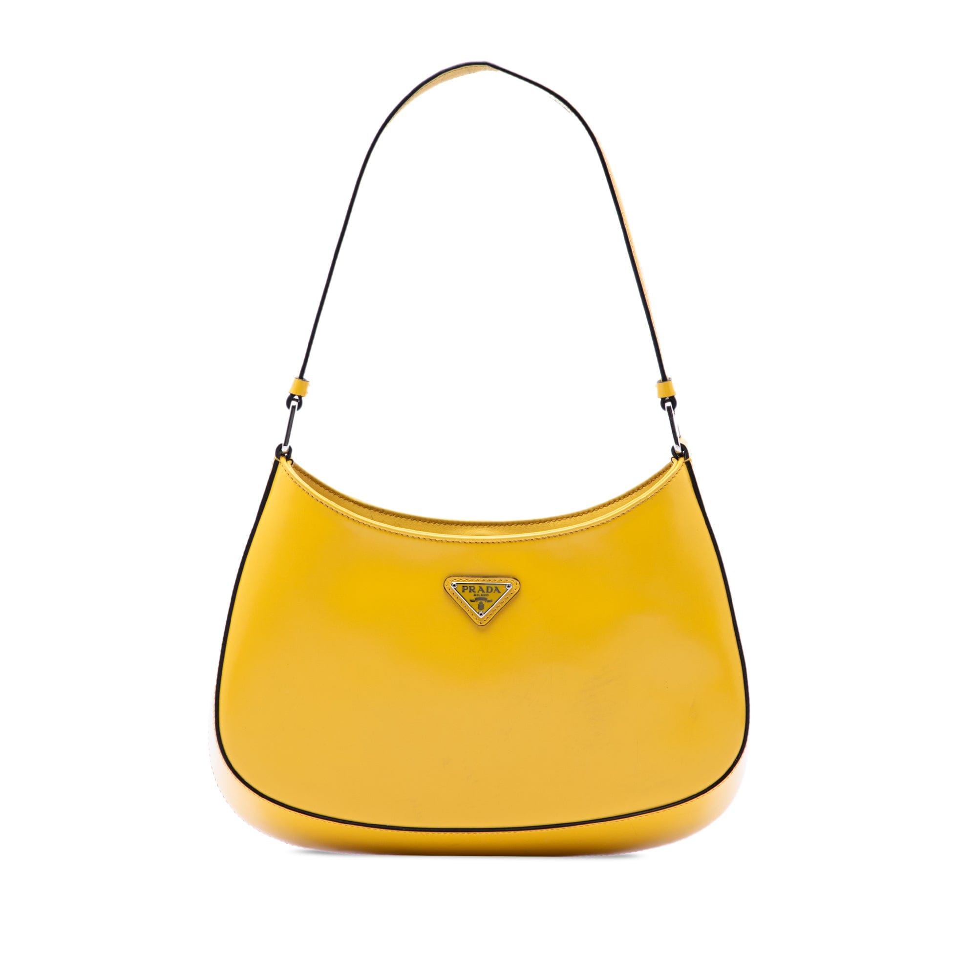 Prada Brushed Leather Cleo Shoulder Bag