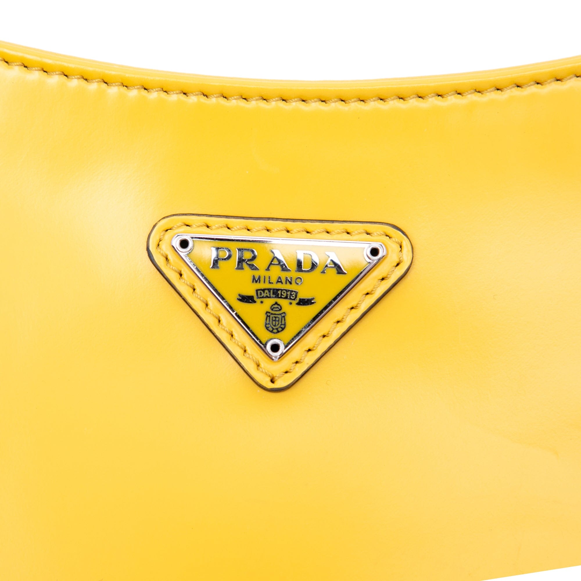 Prada Brushed Leather Cleo Shoulder Bag