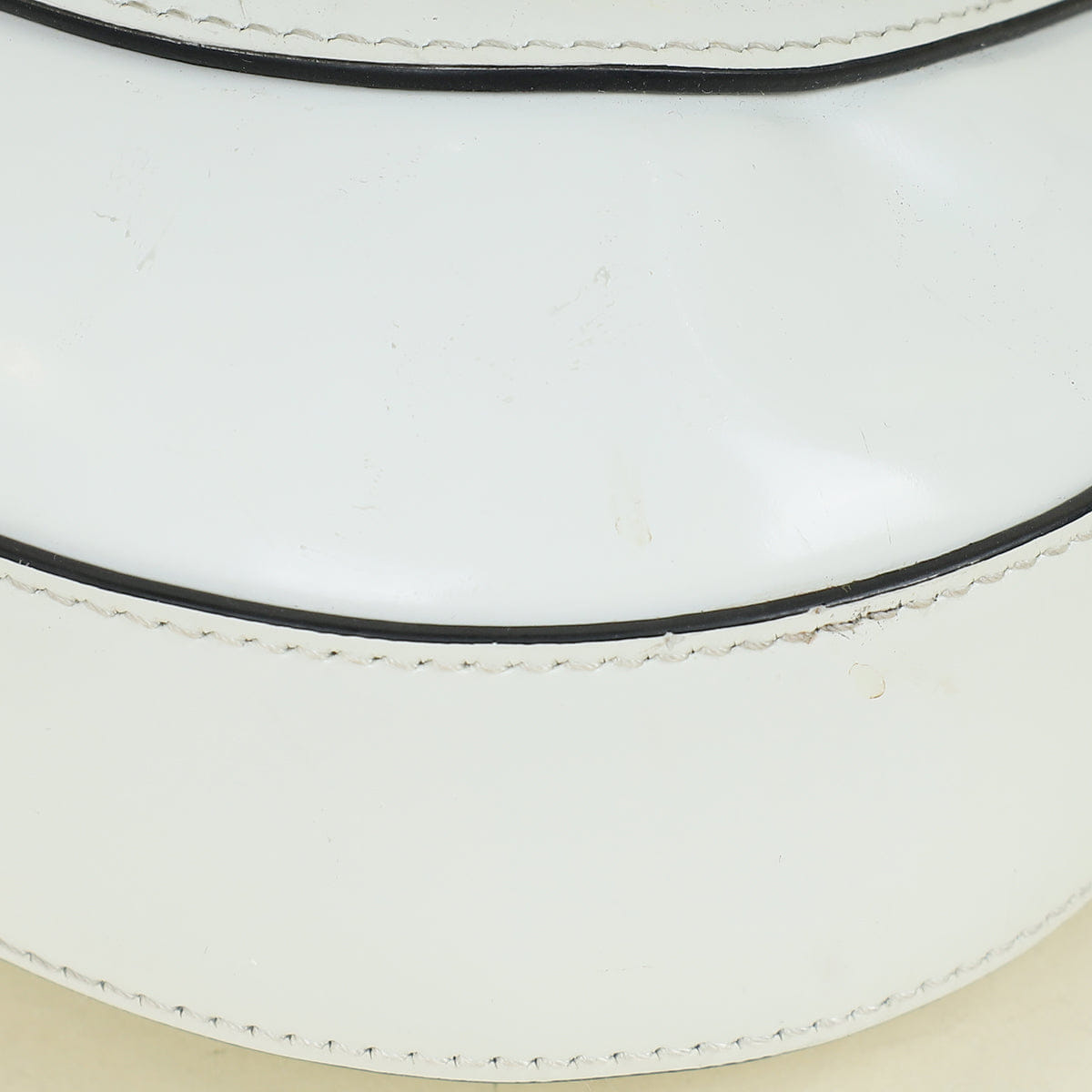 Prada White Cleo Brushed Shoulder Bag