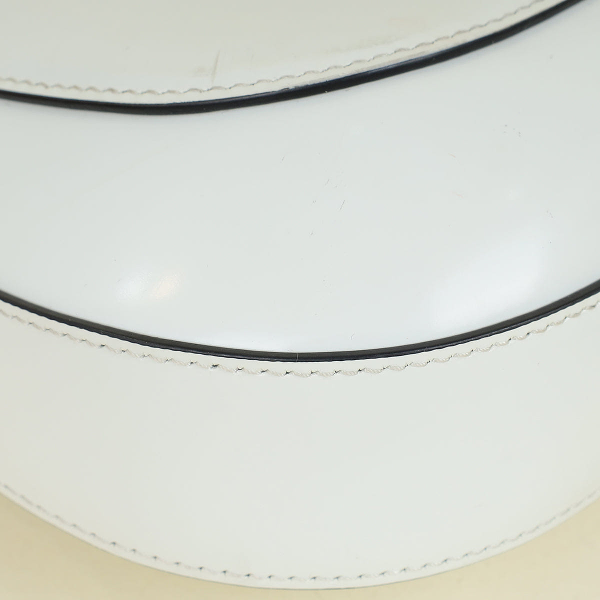 Prada White Cleo Brushed Shoulder Bag