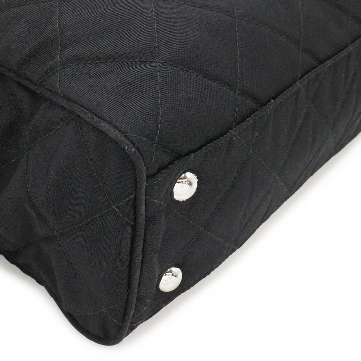Prada Nylon Leather Chain Shoulder Bag