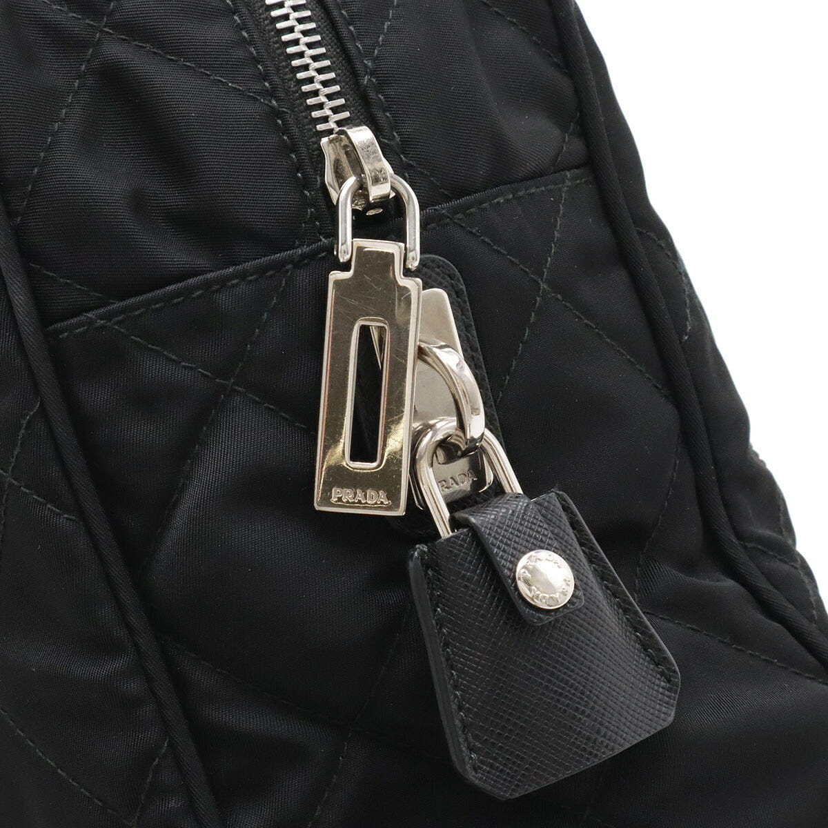 Prada Nylon Leather Chain Shoulder Bag