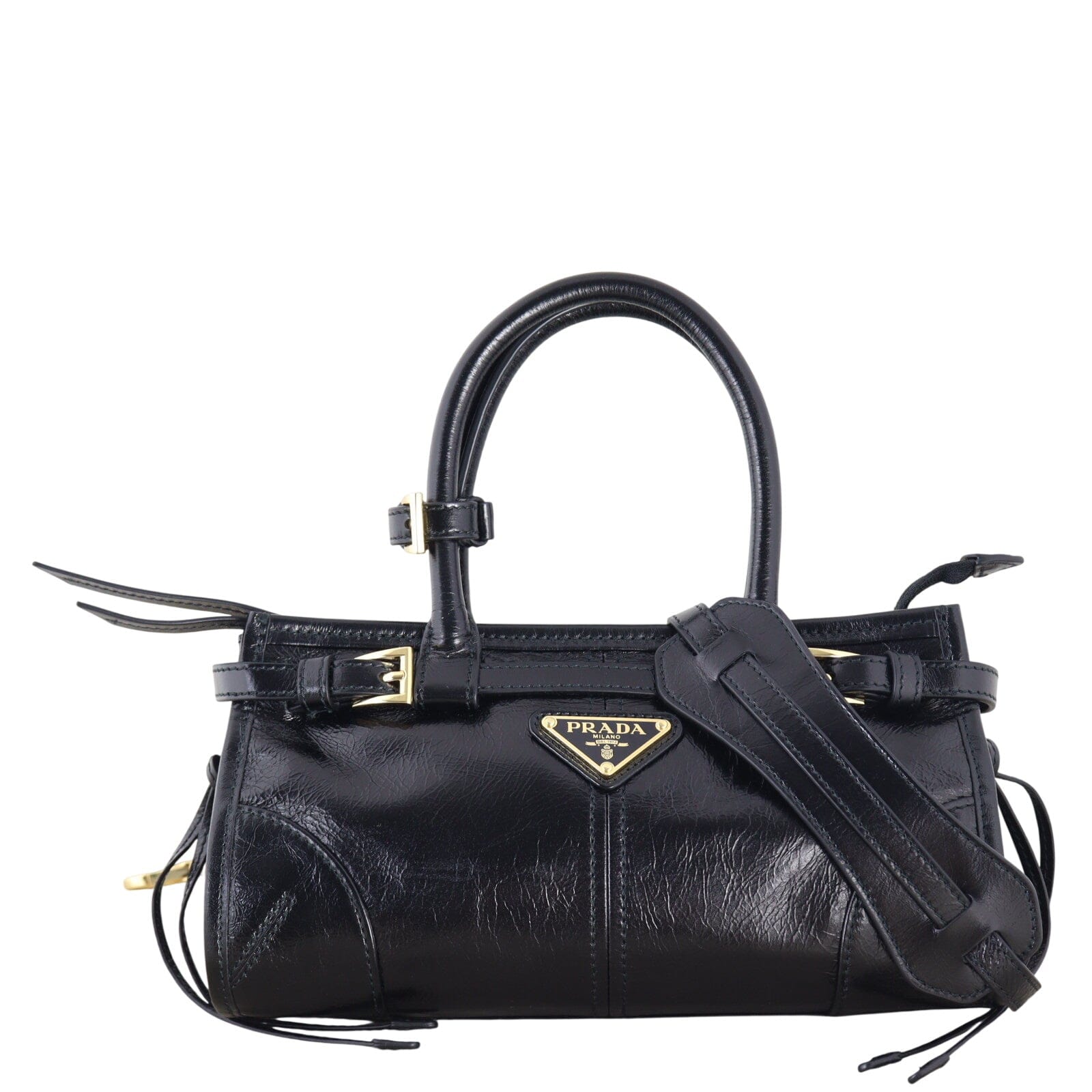 Prada Vitello Shine Bonnie Shoulder Bag Mini