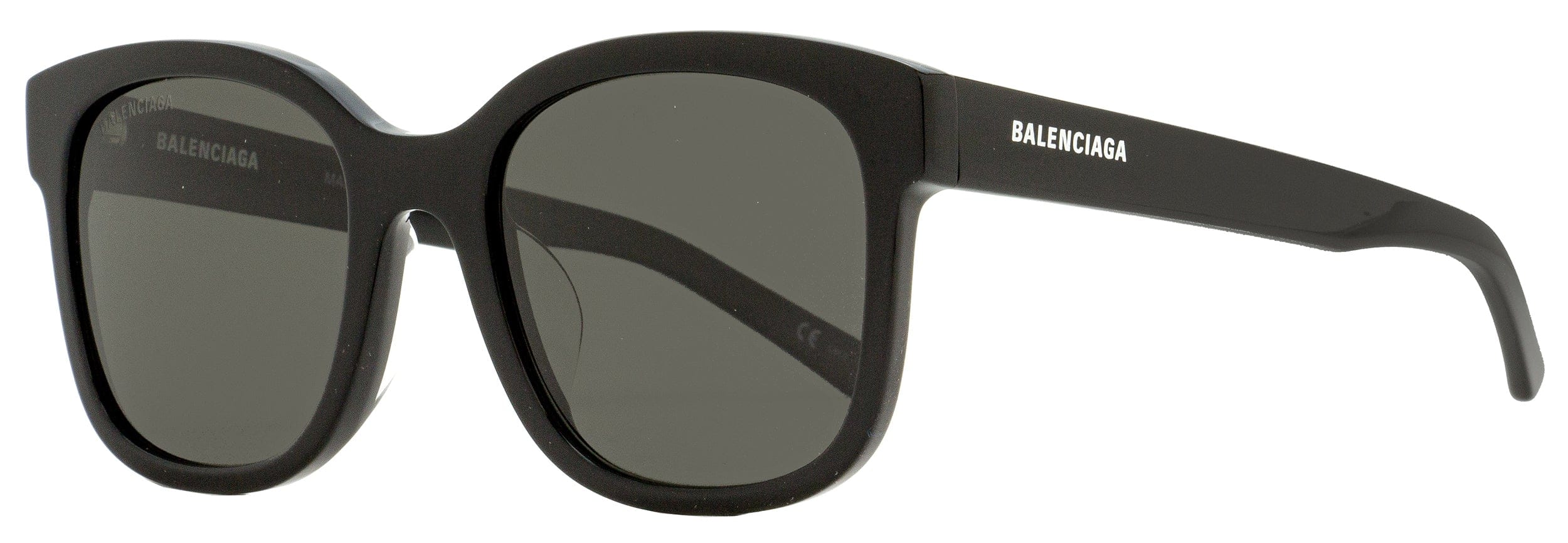 Balenciaga Square Sunglasses BB0076SK 006 Black Polarized 52 mm