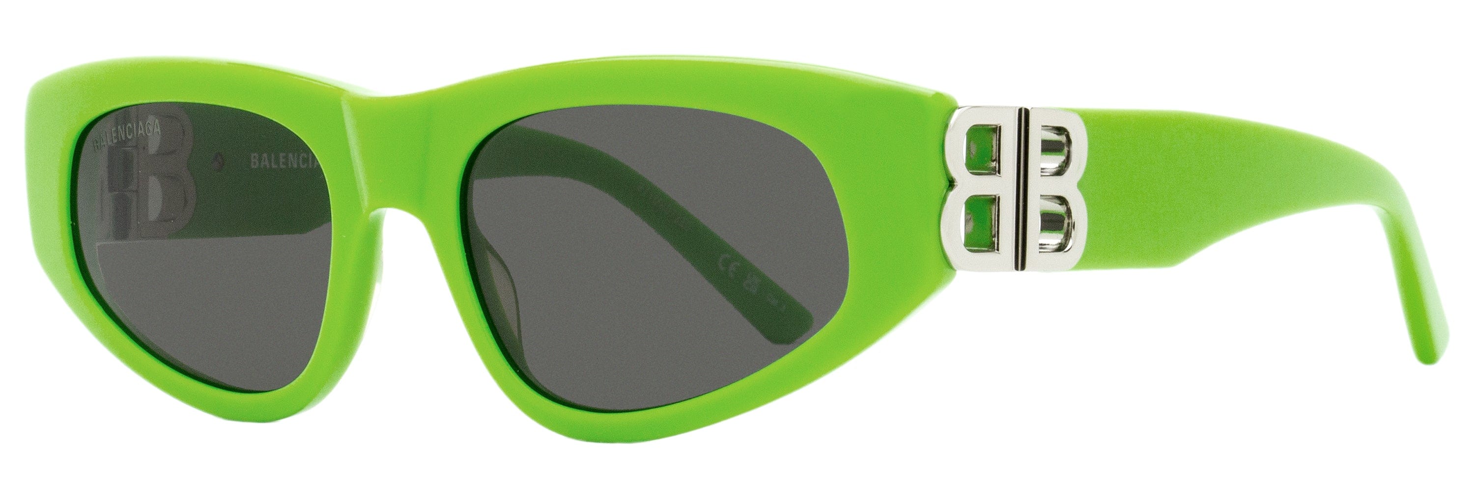 Balenciaga Cateye Sunglasses BB0095S 009 Green 53 mm