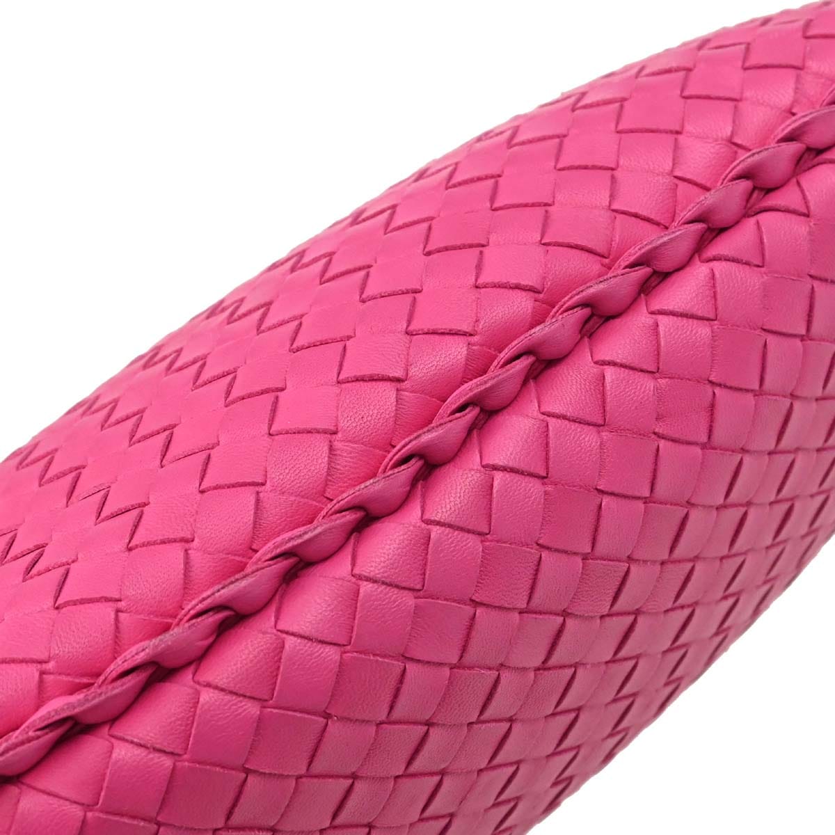 Bottega Veneta Pink Lambskin Intrecciato Hobo Handbag