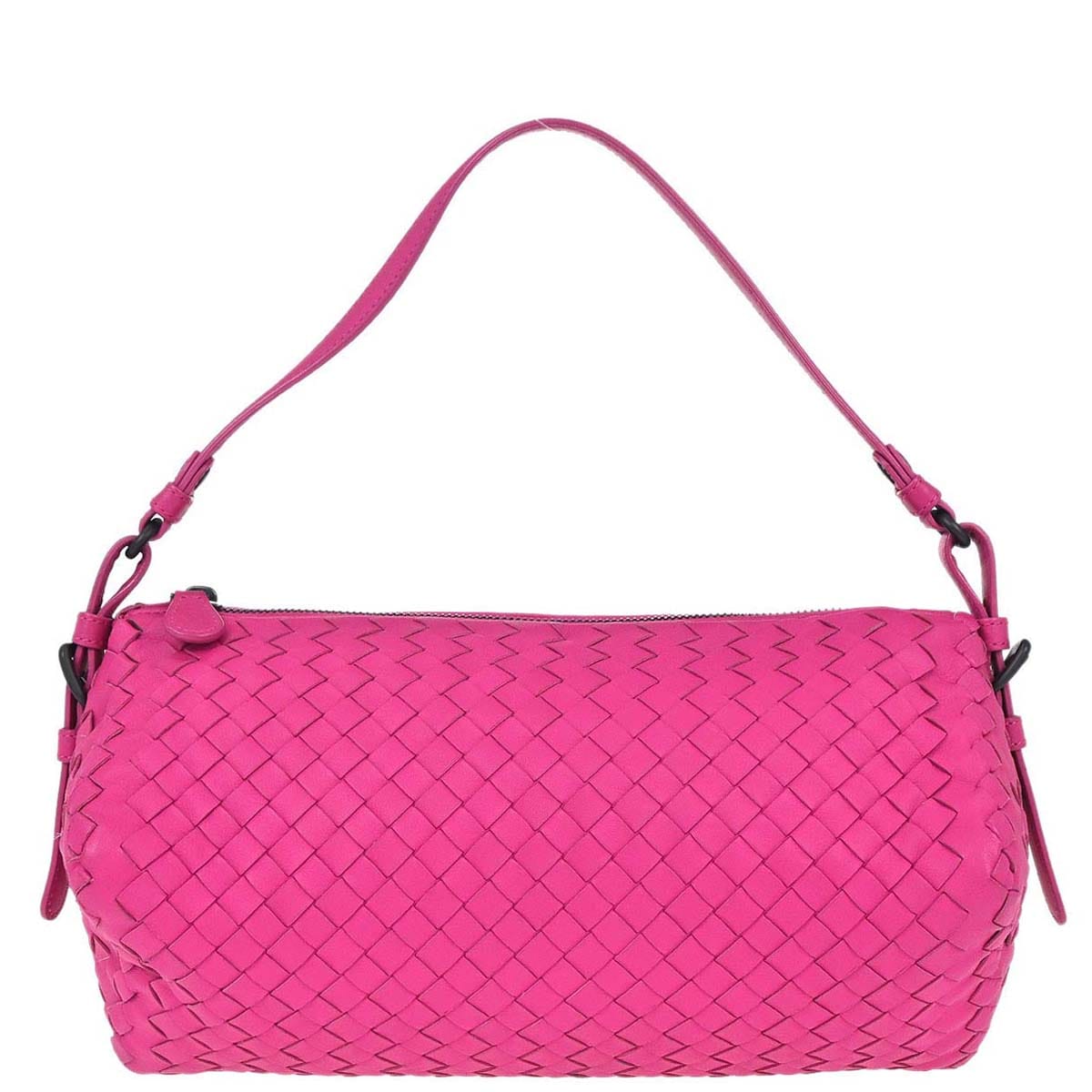 Bottega Veneta Pink Lambskin Intrecciato Handbag