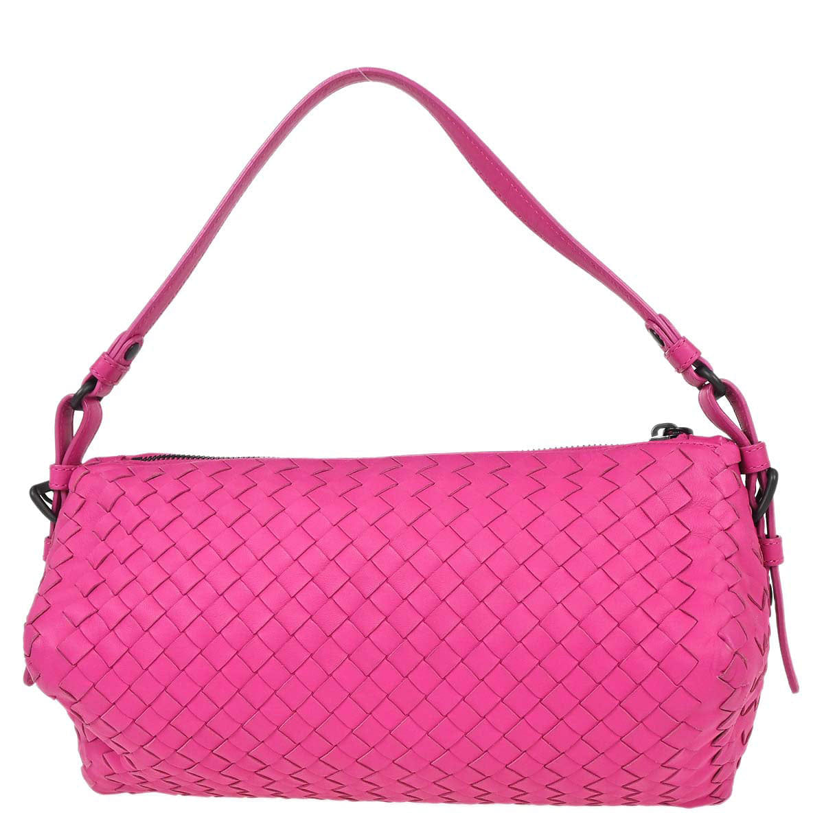 Bottega Veneta Pink Lambskin Intrecciato Handbag