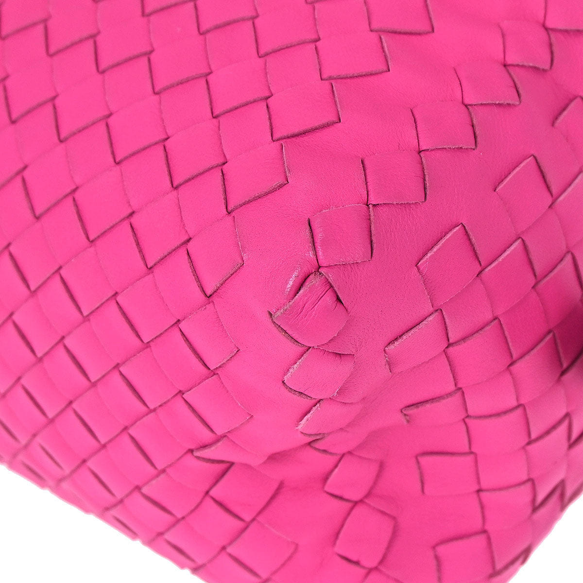 Bottega Veneta Pink Lambskin Intrecciato Handbag