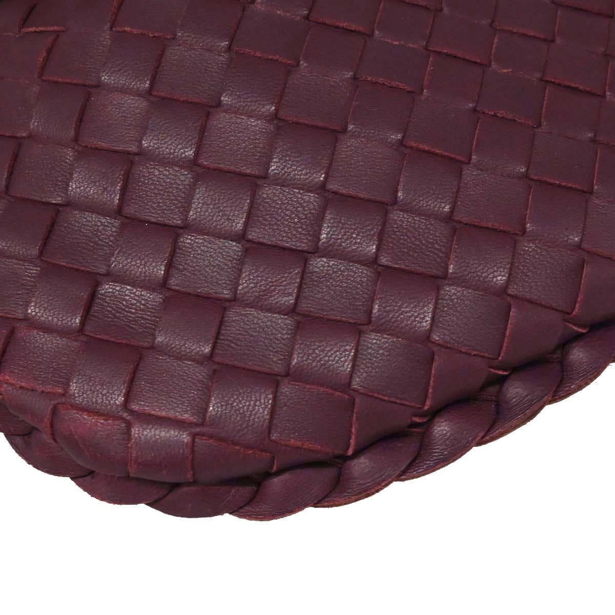 Bottega Veneta Purple Lambskin Intrecciato Hobo Handbag