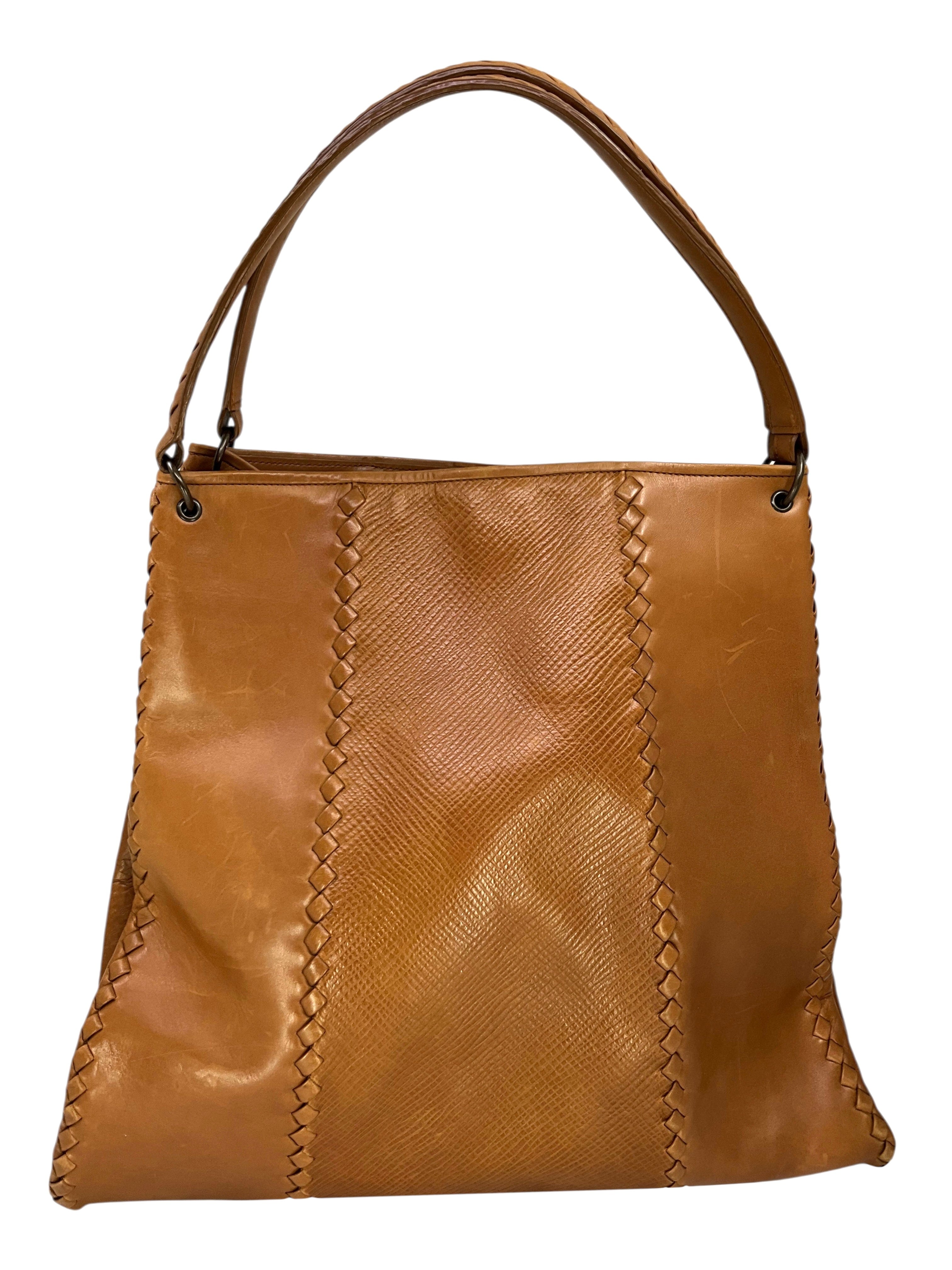 Bottega Veneta Vintage Intrecciato Trim Large Tote