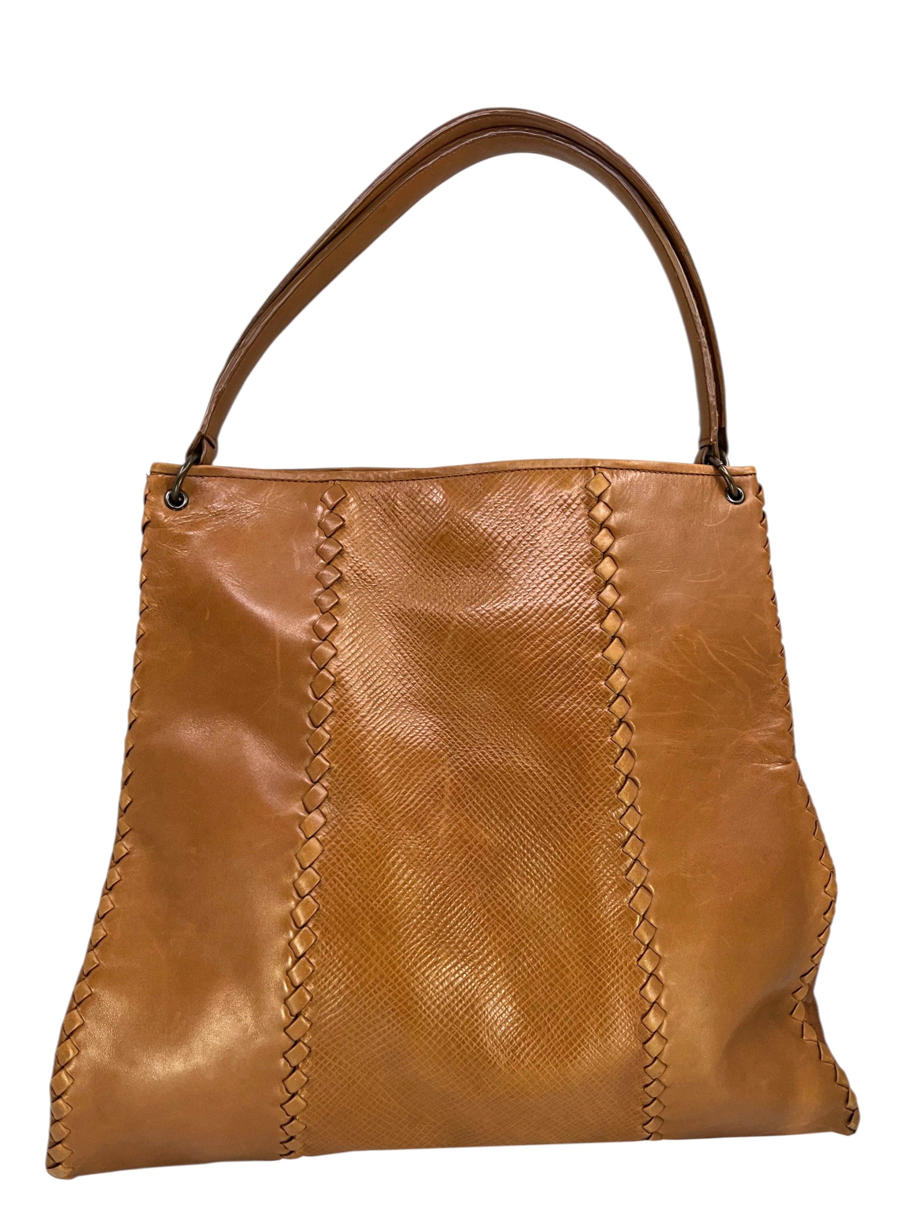 Bottega Veneta Vintage Intrecciato Trim Large Tote