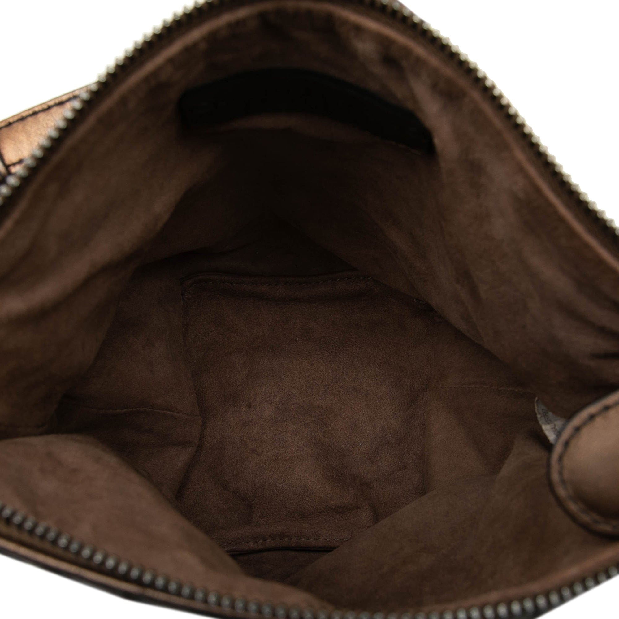 Bottega Veneta Metallic Nappa Intrecciato Belted Loop Handbag