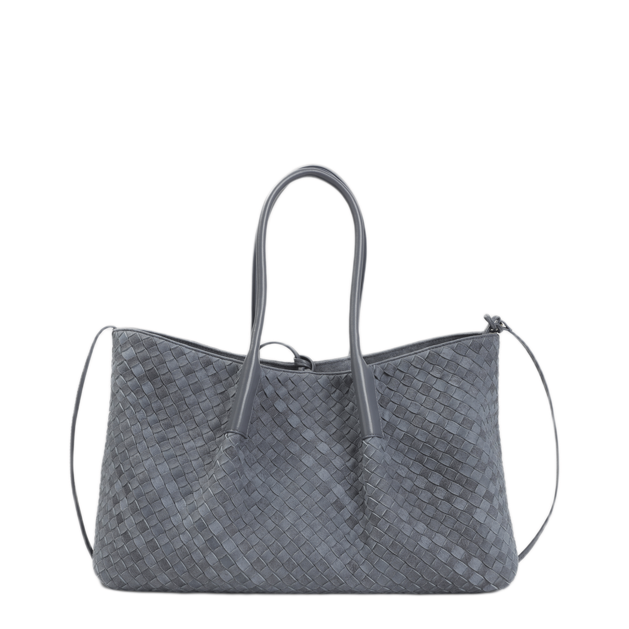 Bottega Veneta Pinacoteca Large Braided Calfskin Tote - Gray