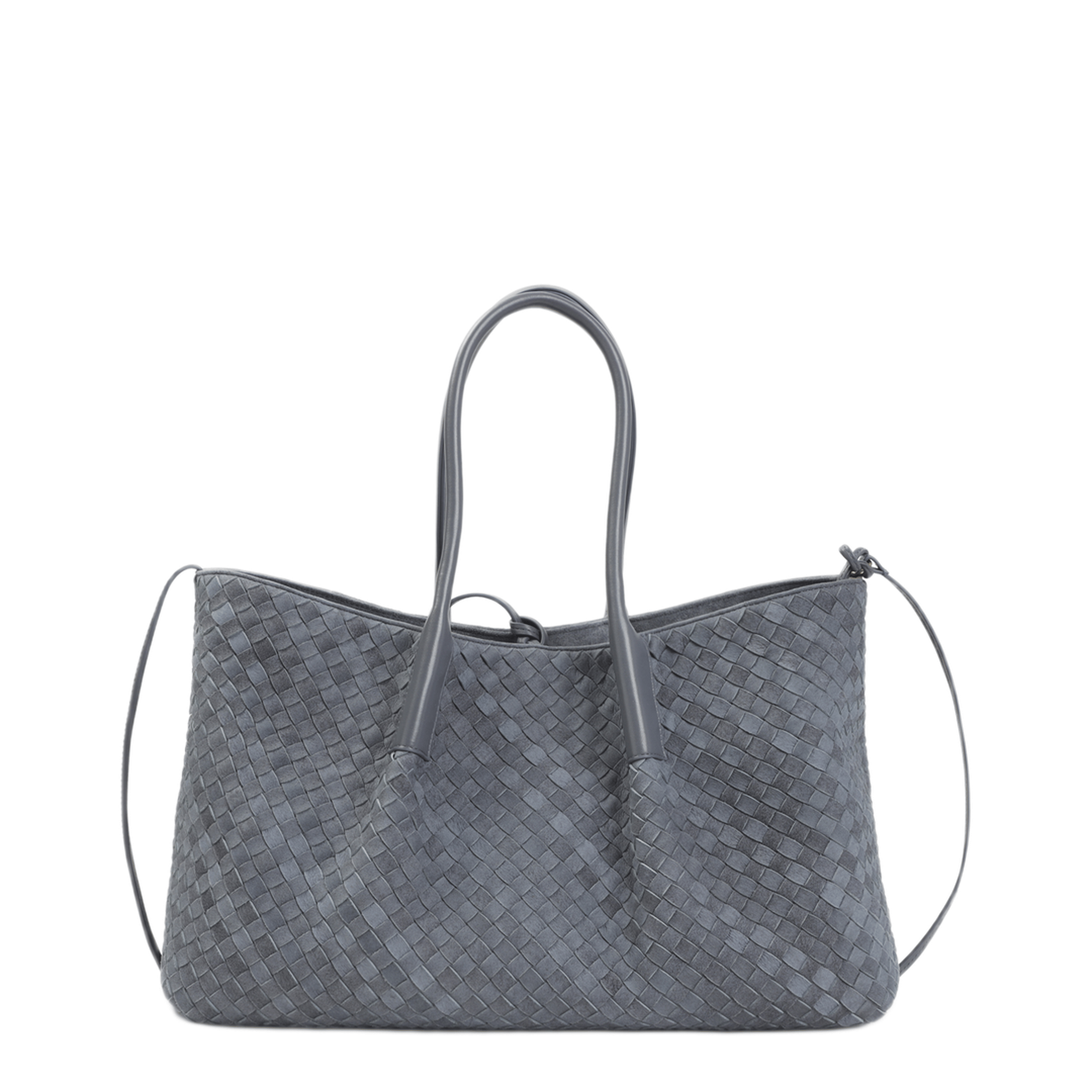 Bottega Veneta Pinacoteca Large Braided Calfskin Tote - Gray