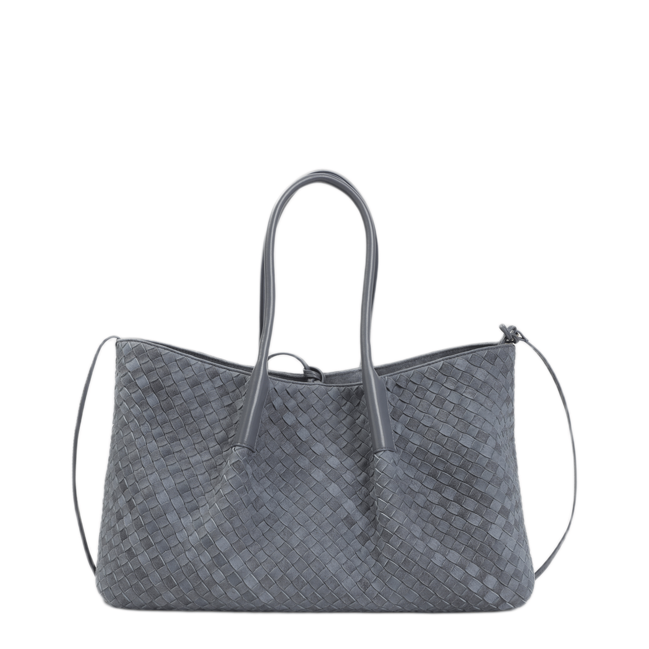 Bottega Veneta Pinacoteca Large Braided Calfskin Tote - Gray