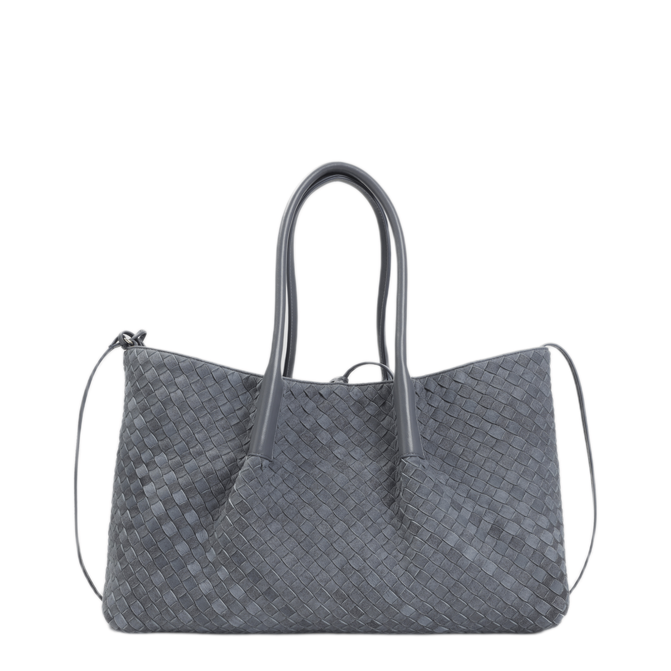 Bottega Veneta Pinacoteca Large Braided Calfskin Tote - Gray